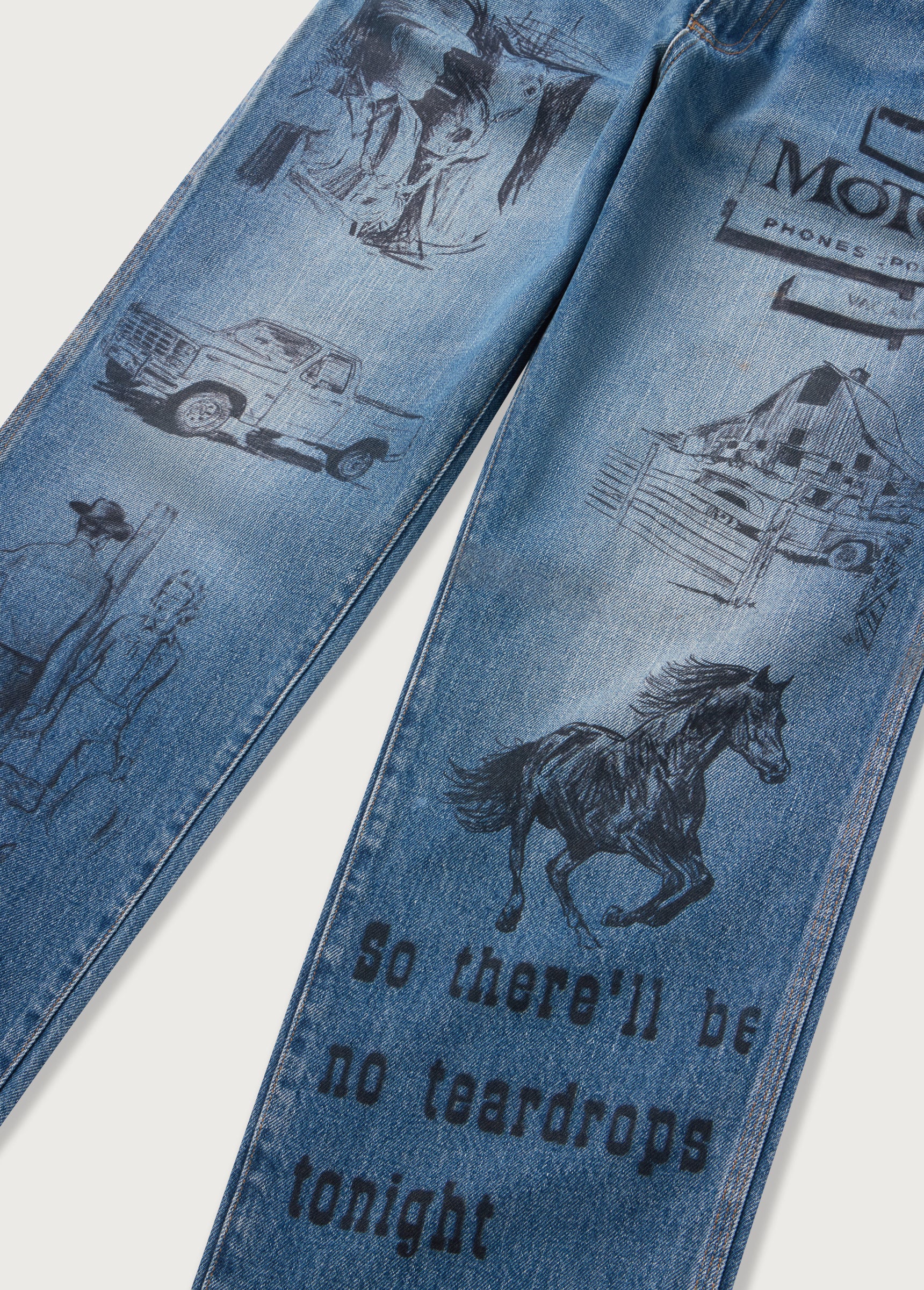 All Over Print Painters Pant | Indigo - Image 3