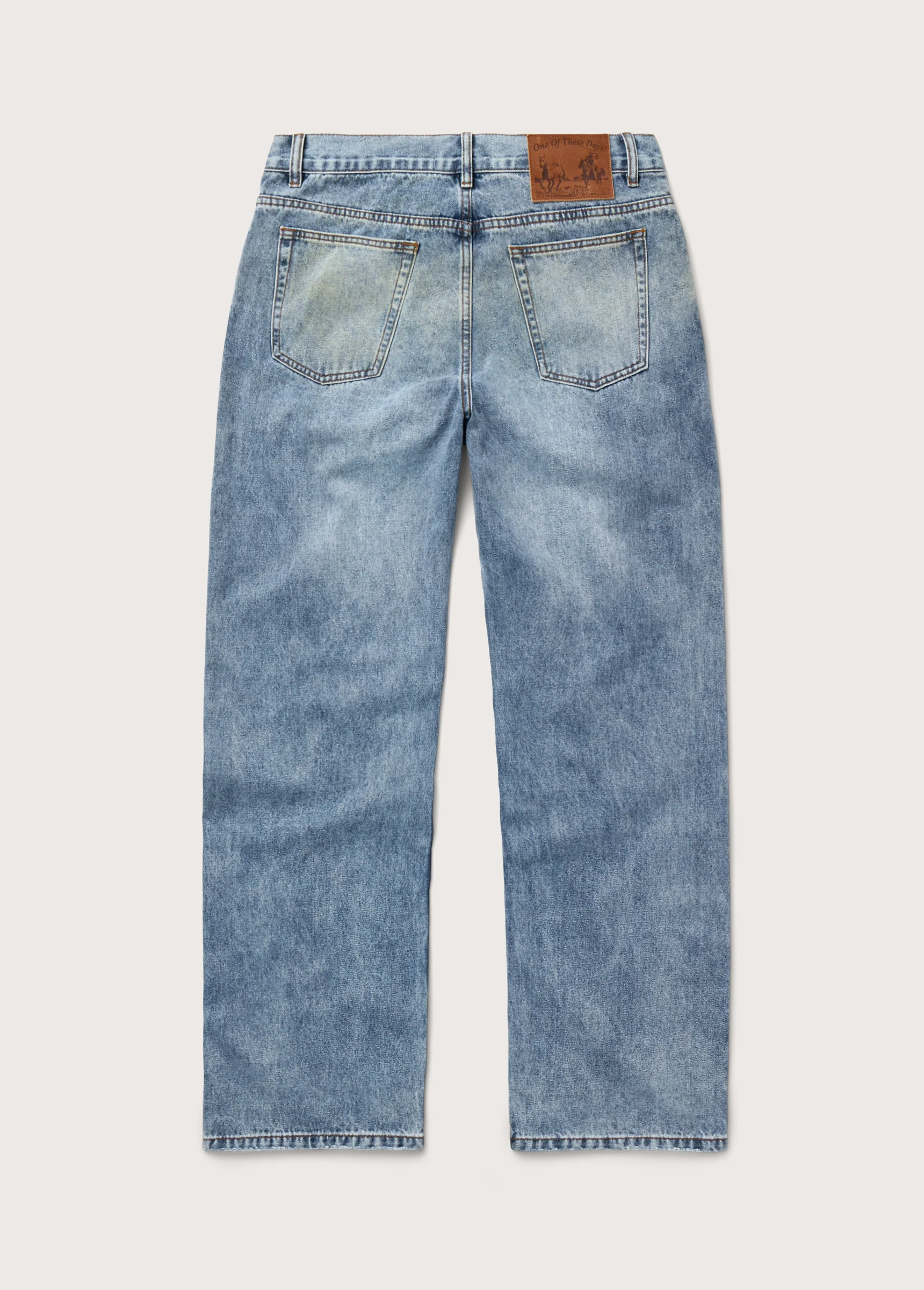 All Over Print Straight Leg Jeans | Indigo - Image 2