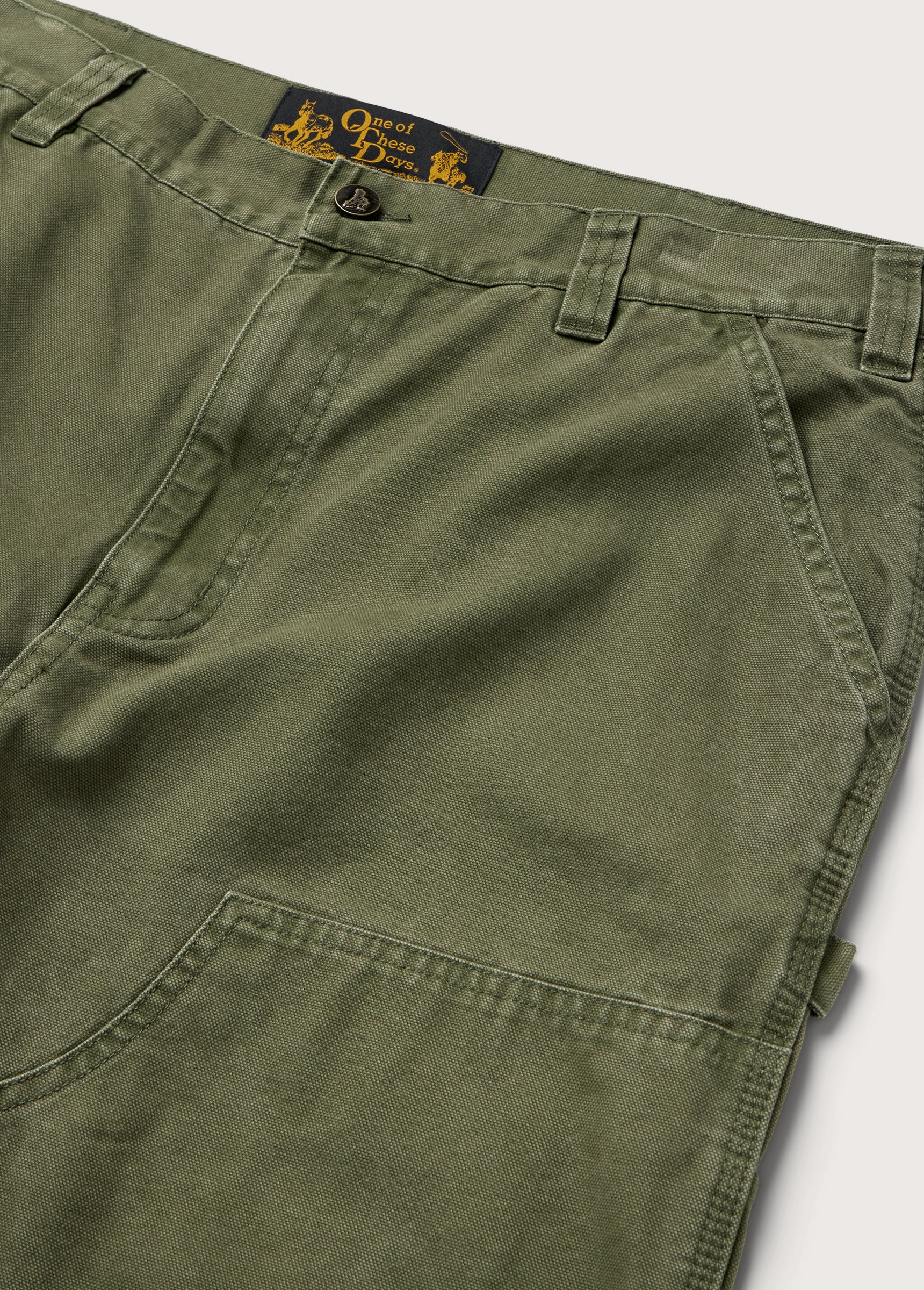 Canvas Double Knee Pant | Olive - Image 3