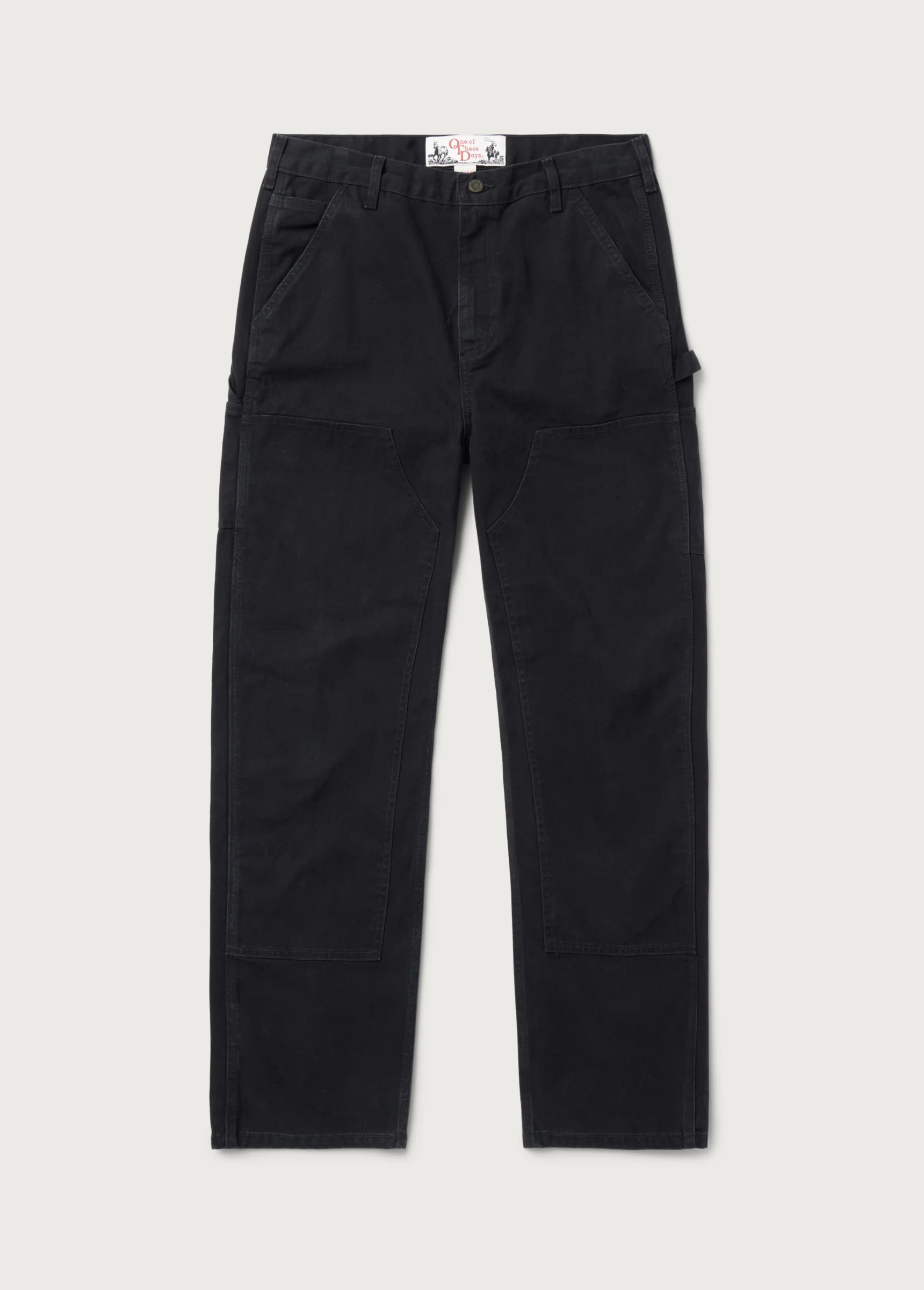 Canvas Double Knee Pant | Washed Black