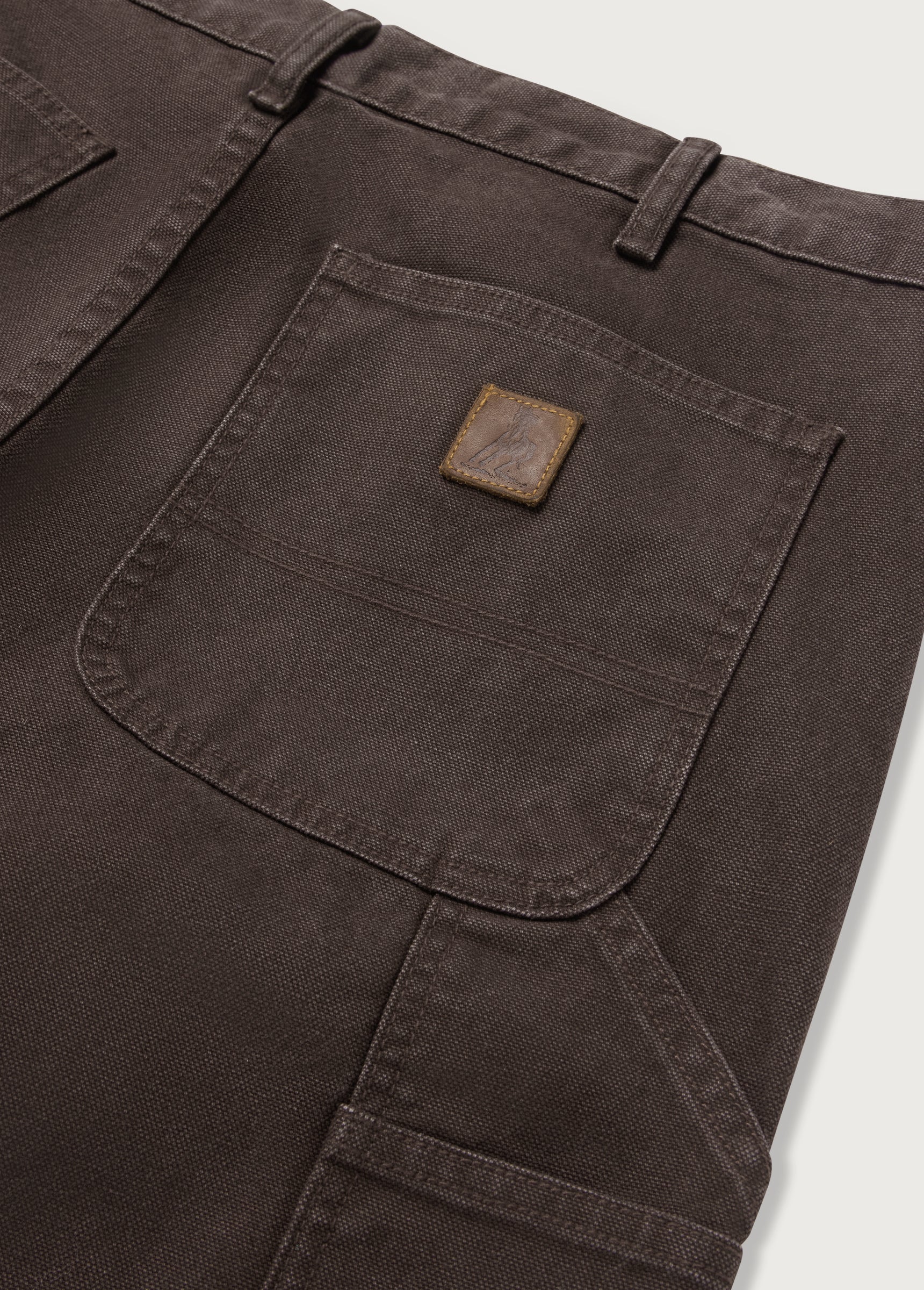 Canvas Double Knee Pant | Washed Brown - Image 4