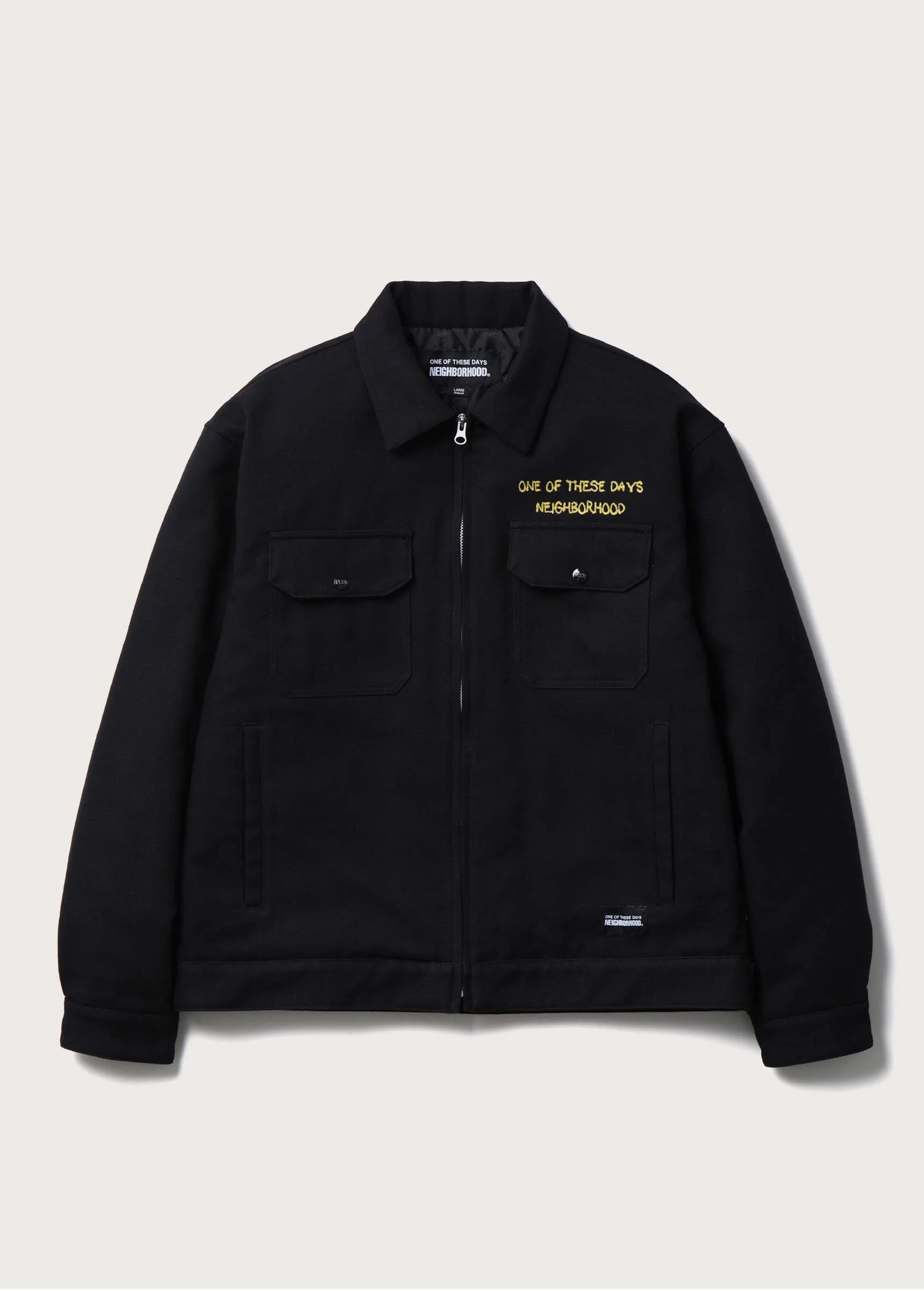 NBHD/OTD - Chain Stitched Souvenir Jacket | Black