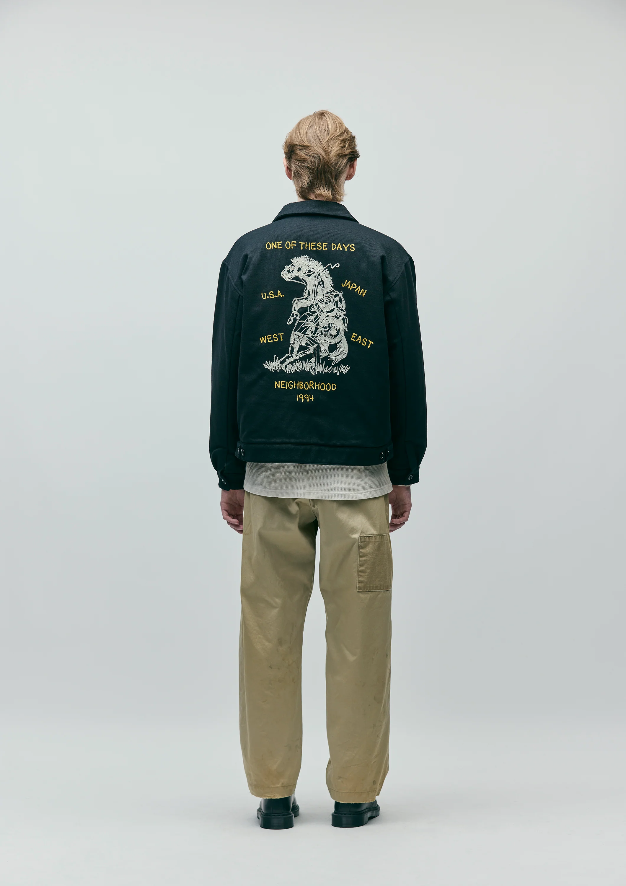 NBHD/OTD - Chain Stitched Souvenir Jacket | Black - Image 4
