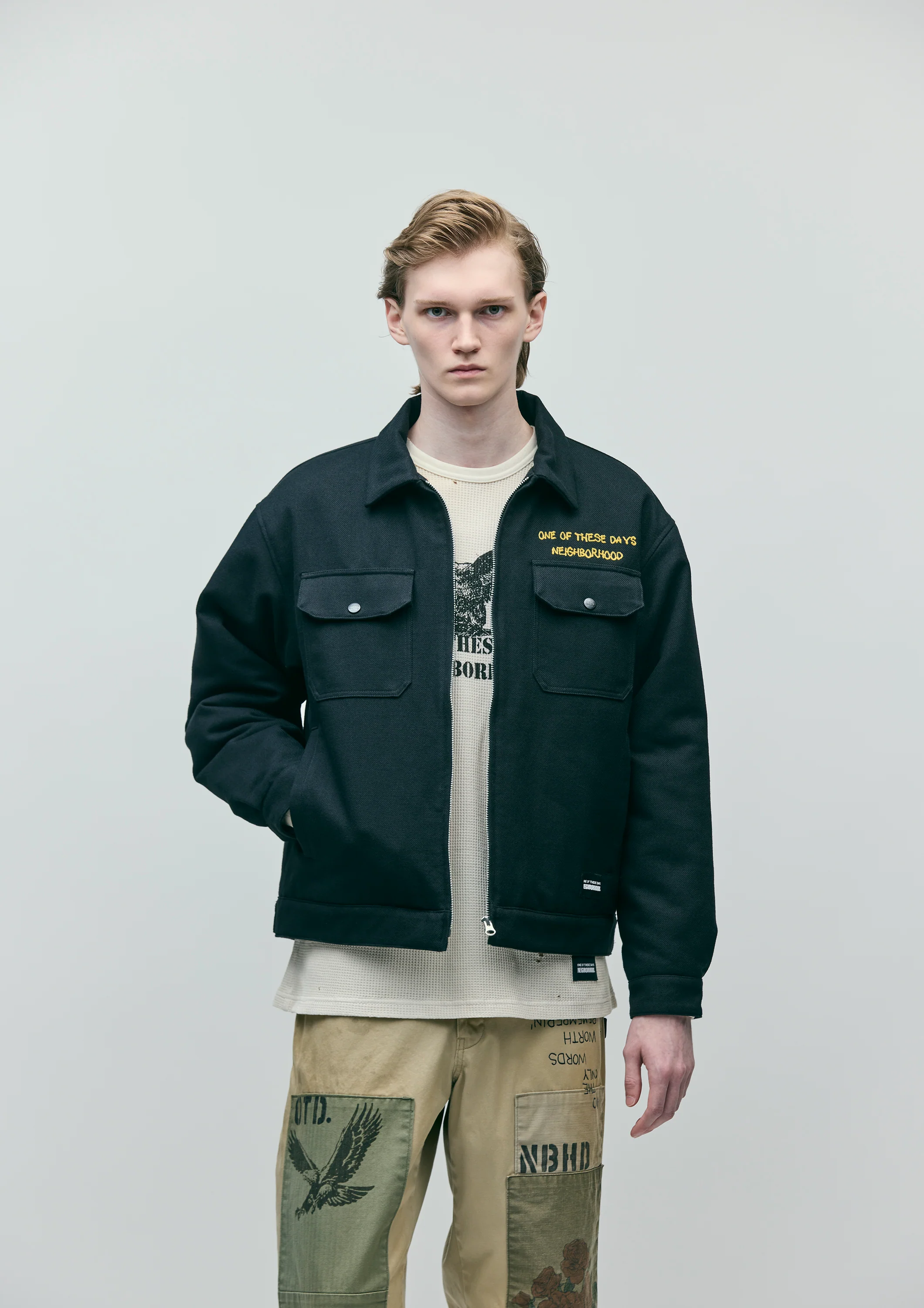 NBHD/OTD - Chain Stitched Souvenir Jacket | Black - Image 5