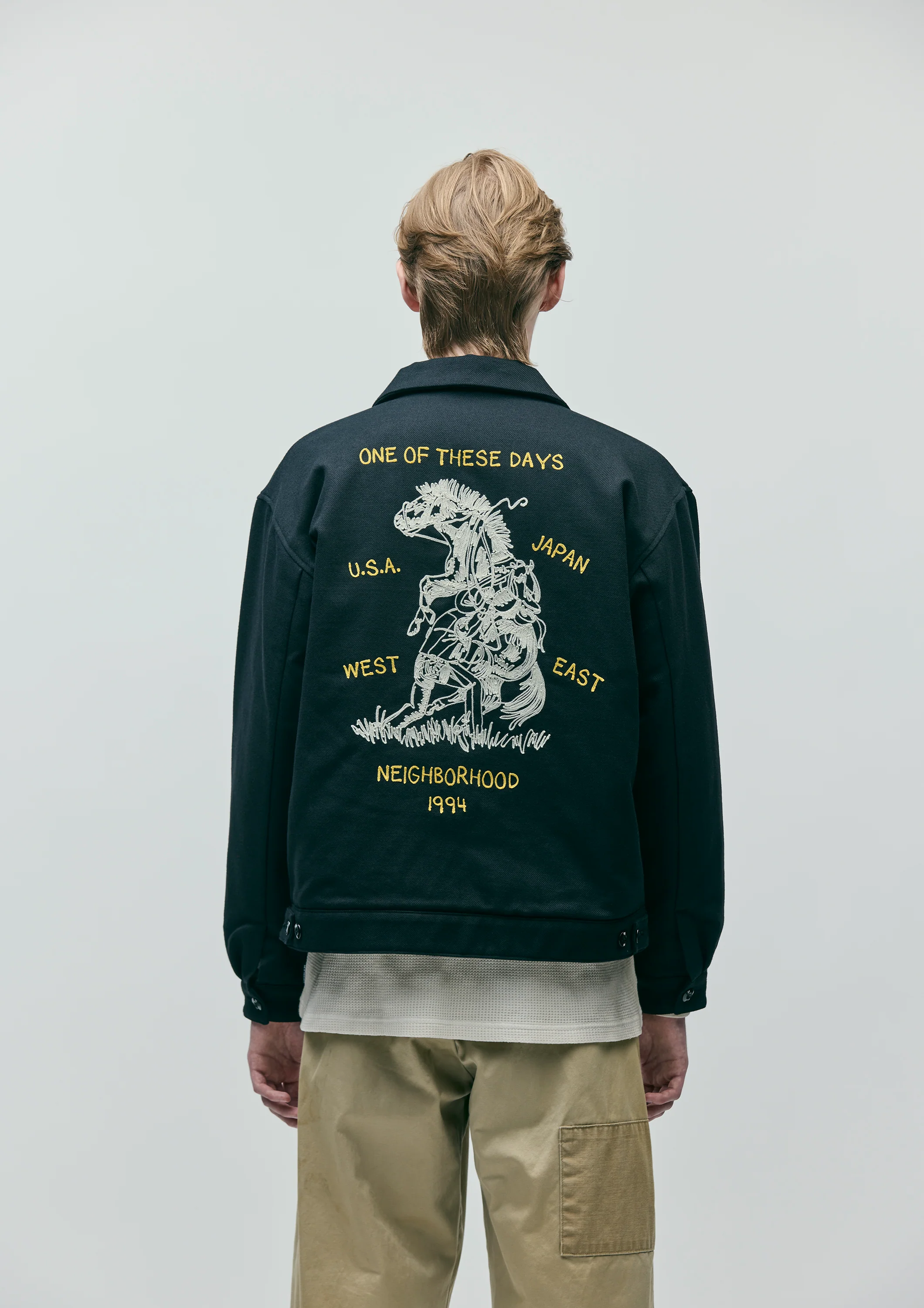 NBHD/OTD - Chain Stitched Souvenir Jacket | Black - Image 6