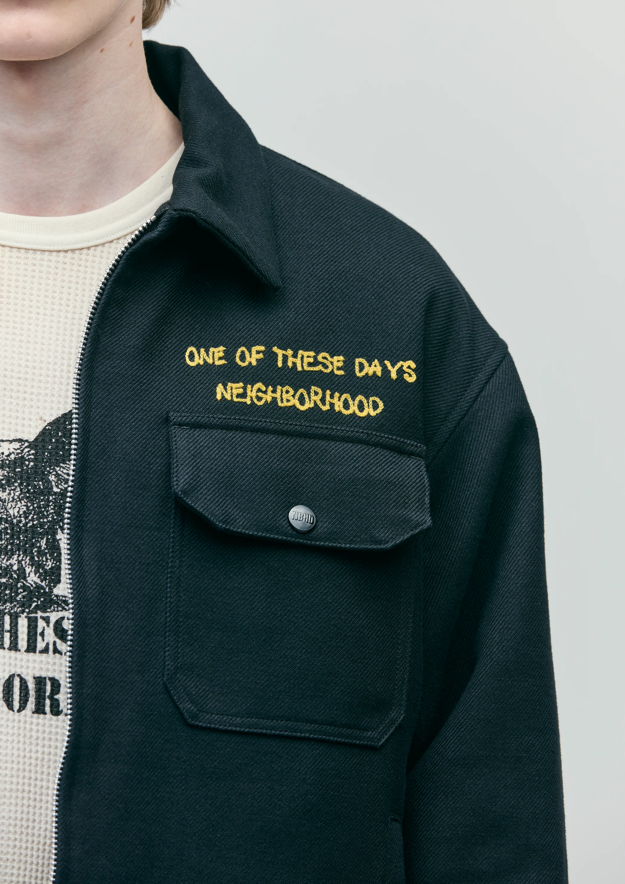 NBHD/OTD - Chain Stitched Souvenir Jacket | Black - Image 7