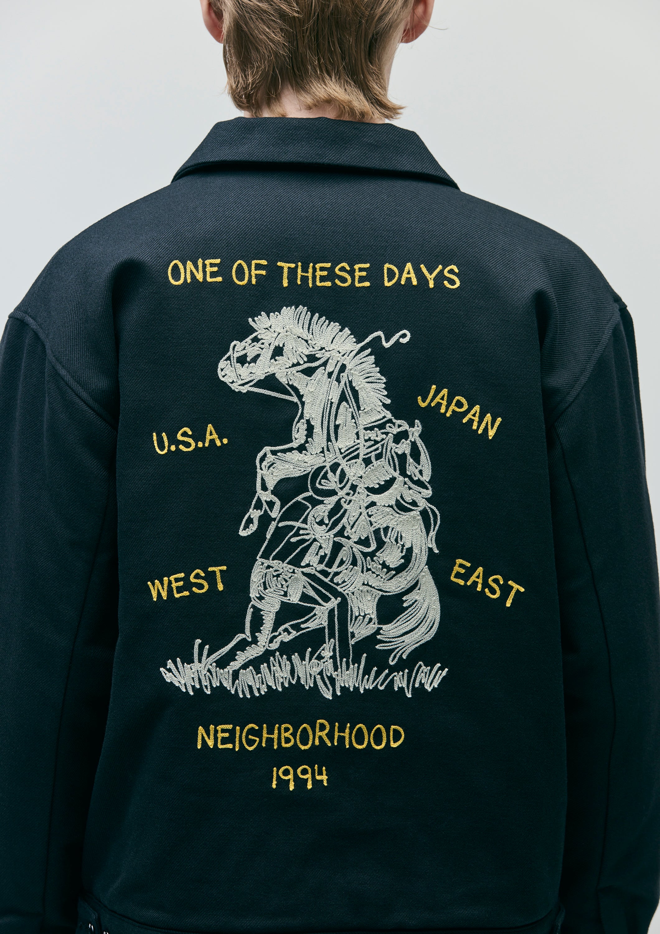 NBHD/OTD - Chain Stitched Souvenir Jacket | Black - Image 8