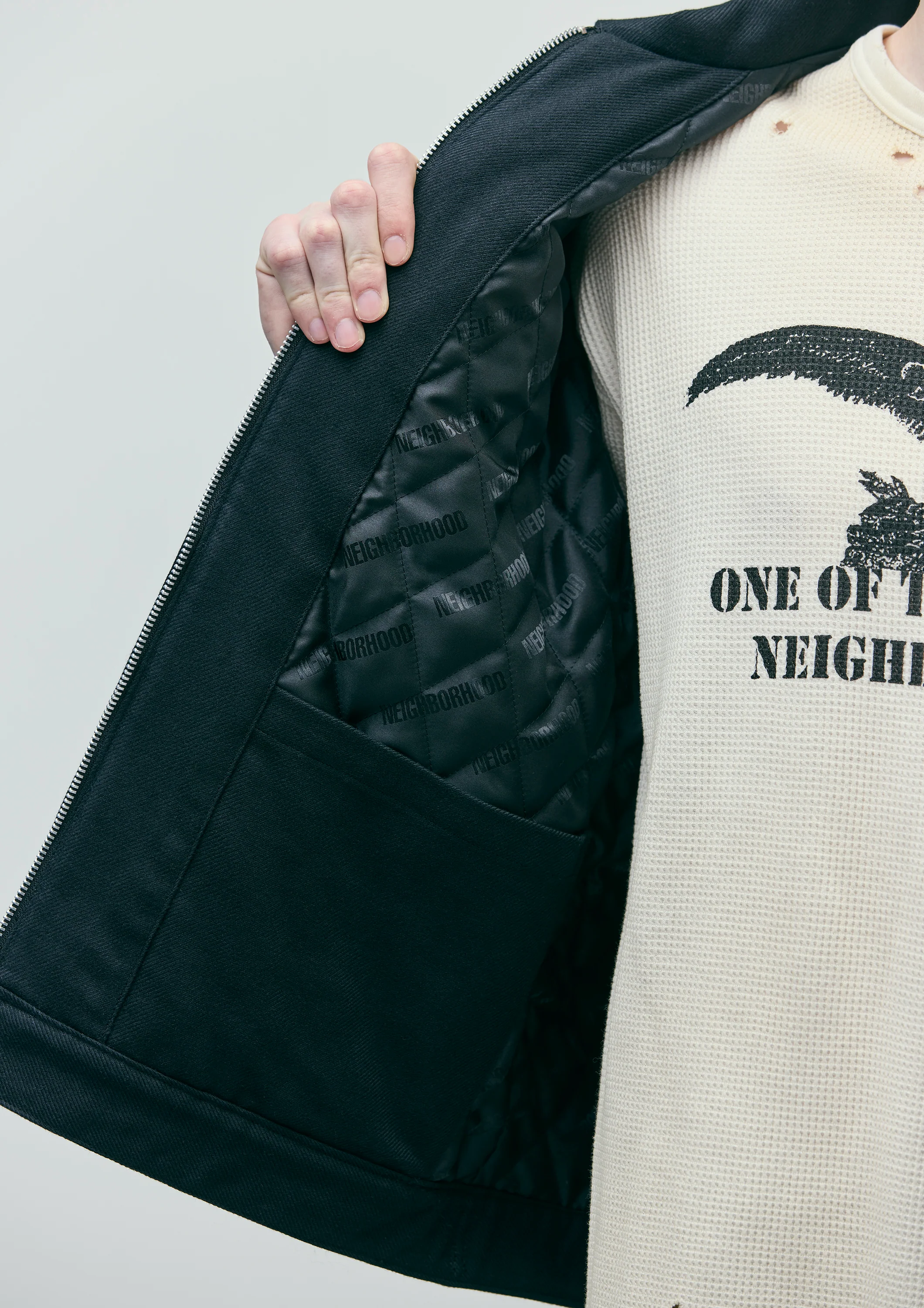 NBHD/OTD - Chain Stitched Souvenir Jacket | Black - Image 9