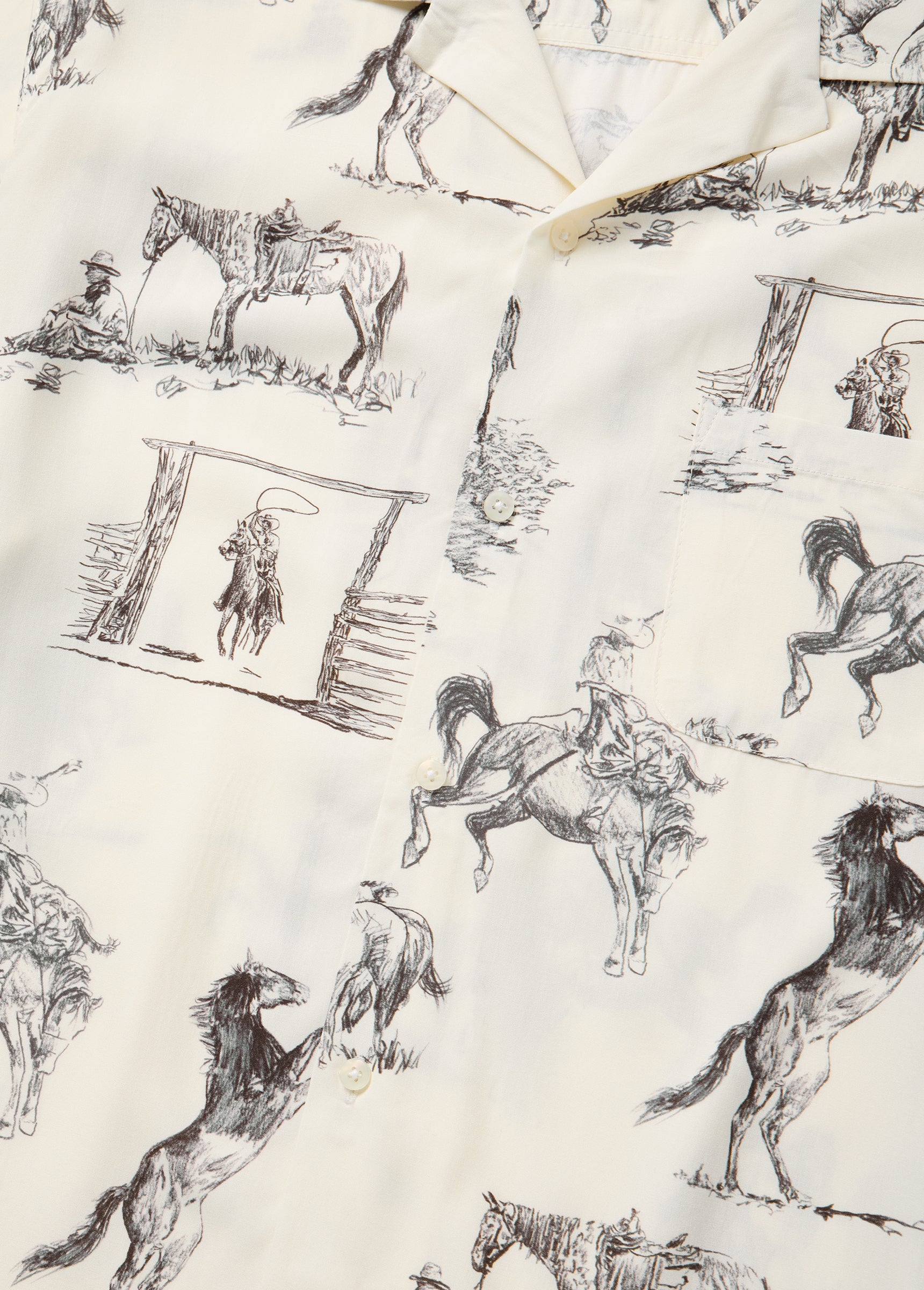 Charcoal Montage Camp Shirt | Bone - Image 3