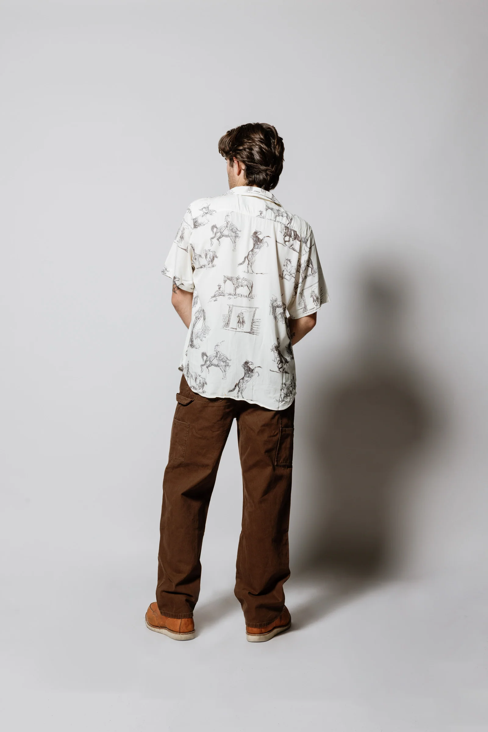 Charcoal Montage Camp Shirt | Bone - Image 6