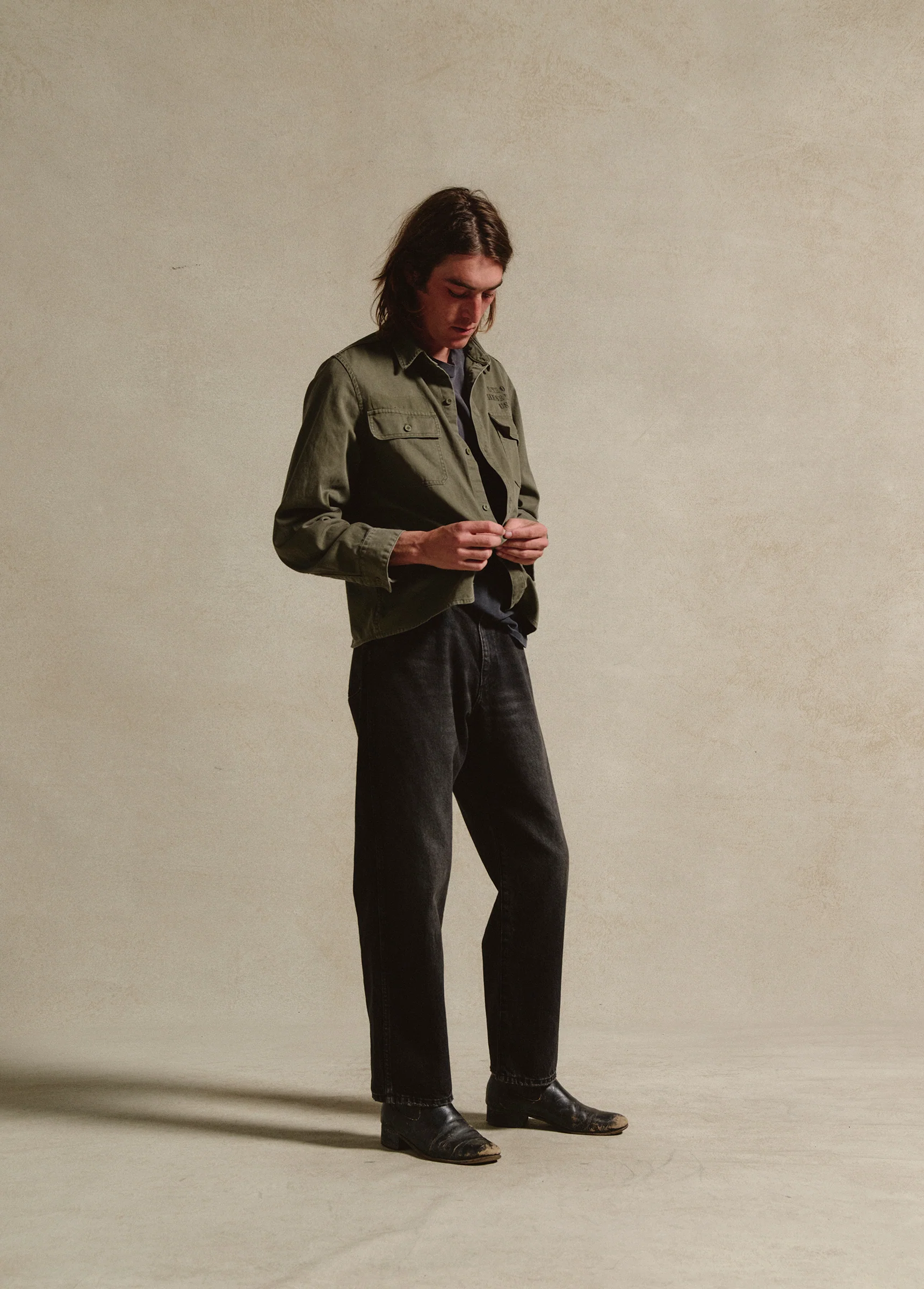 Country Men Military Jacket | Olive - Image 4