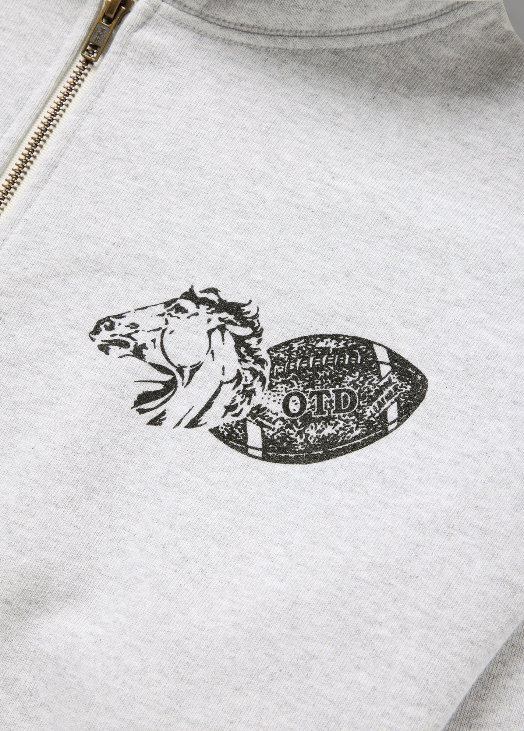 Days USA Zip Up Hooded Sweatshirt | Heather Grey - Image 3