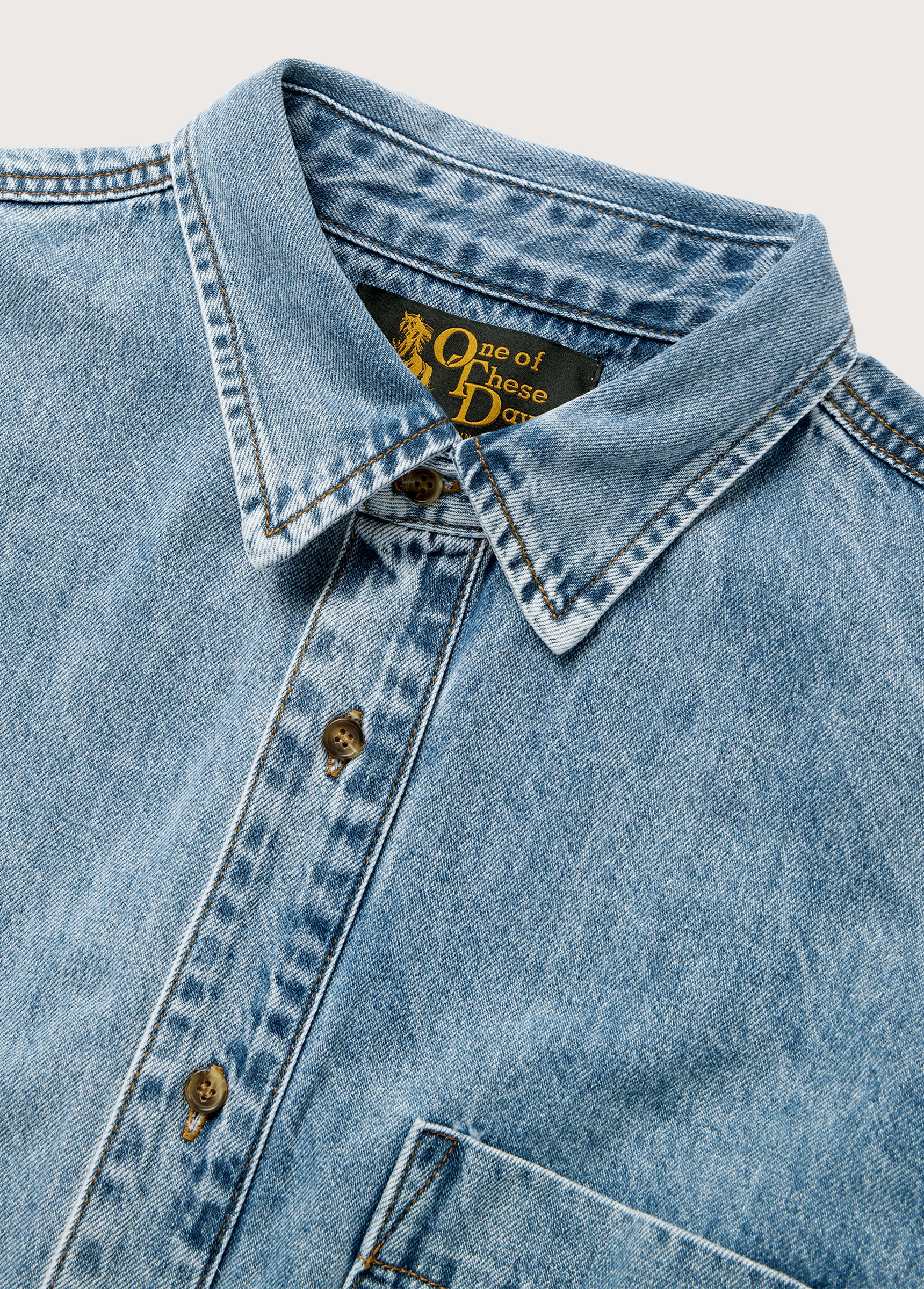 Denim Button Down Shirt | Indigo - Image 3