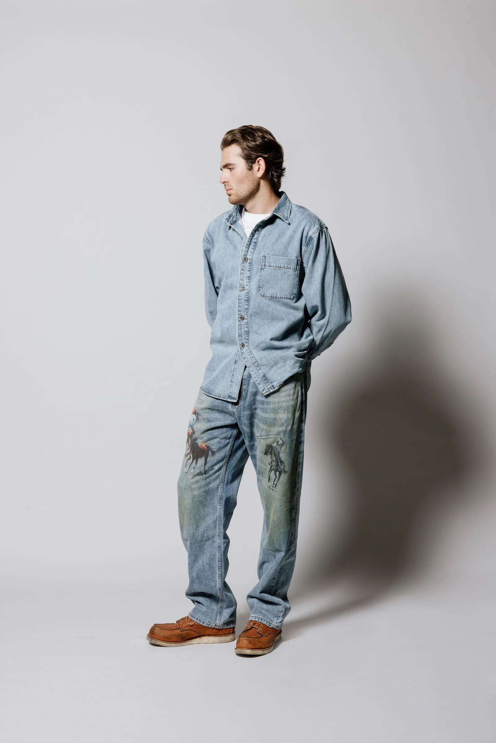 Denim Button Down Shirt | Indigo - Image 6