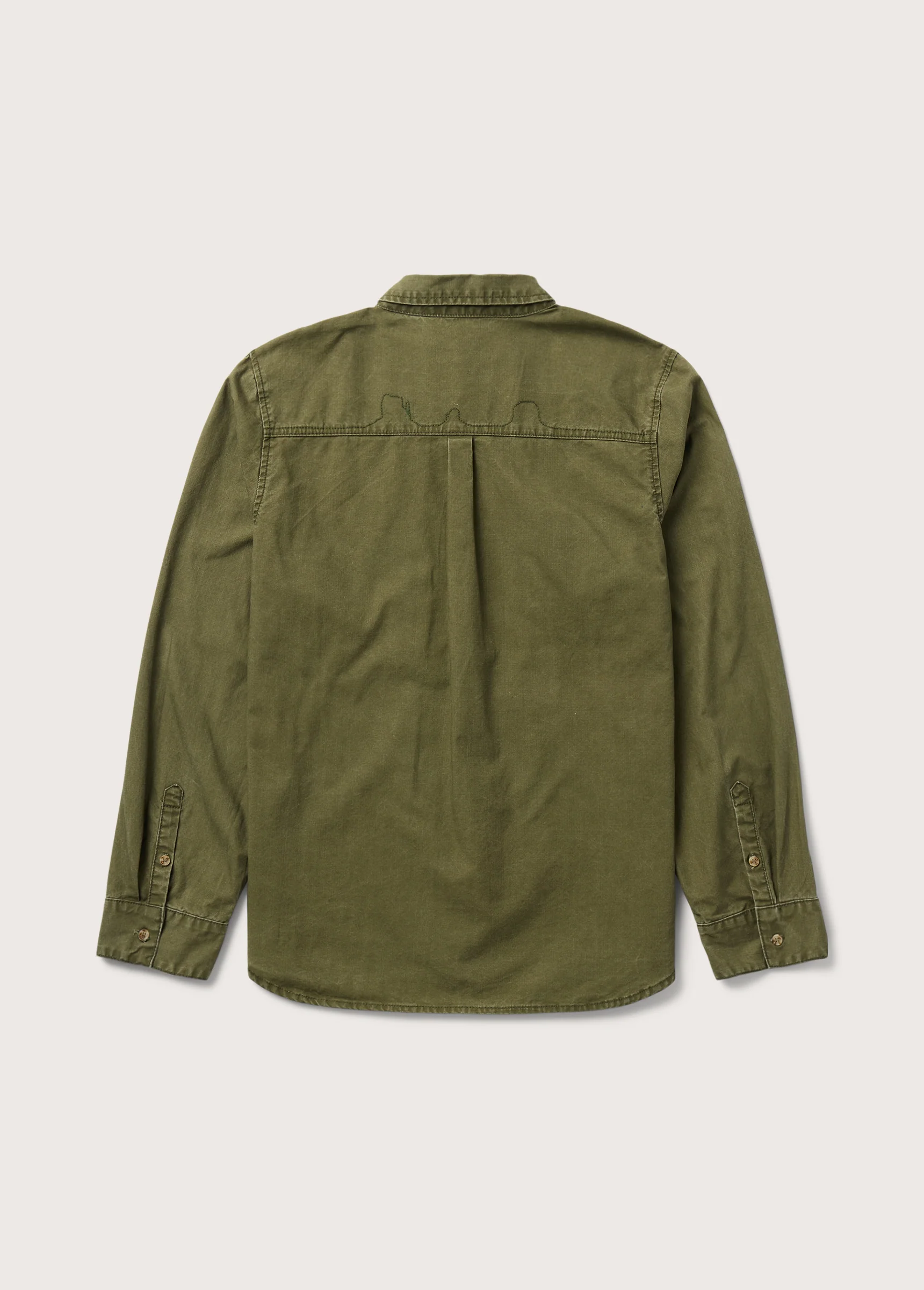 Twill Button Down Shirt | Olive - Image 2