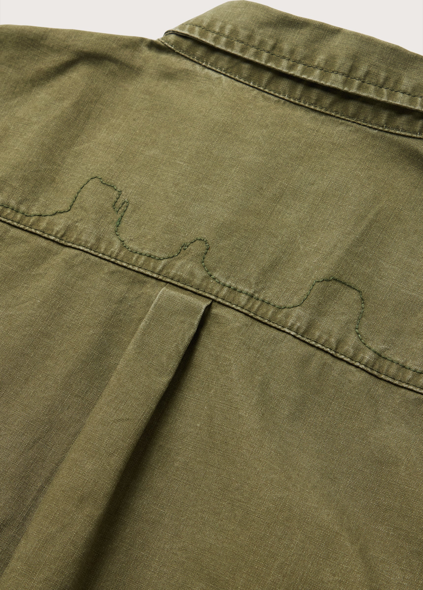 Twill Button Down Shirt | Olive - Image 4