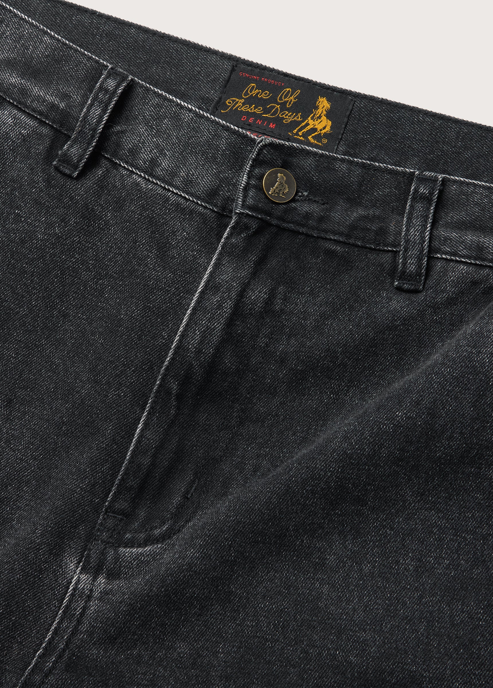 Denim Double Knee Pant | Black - Image 3