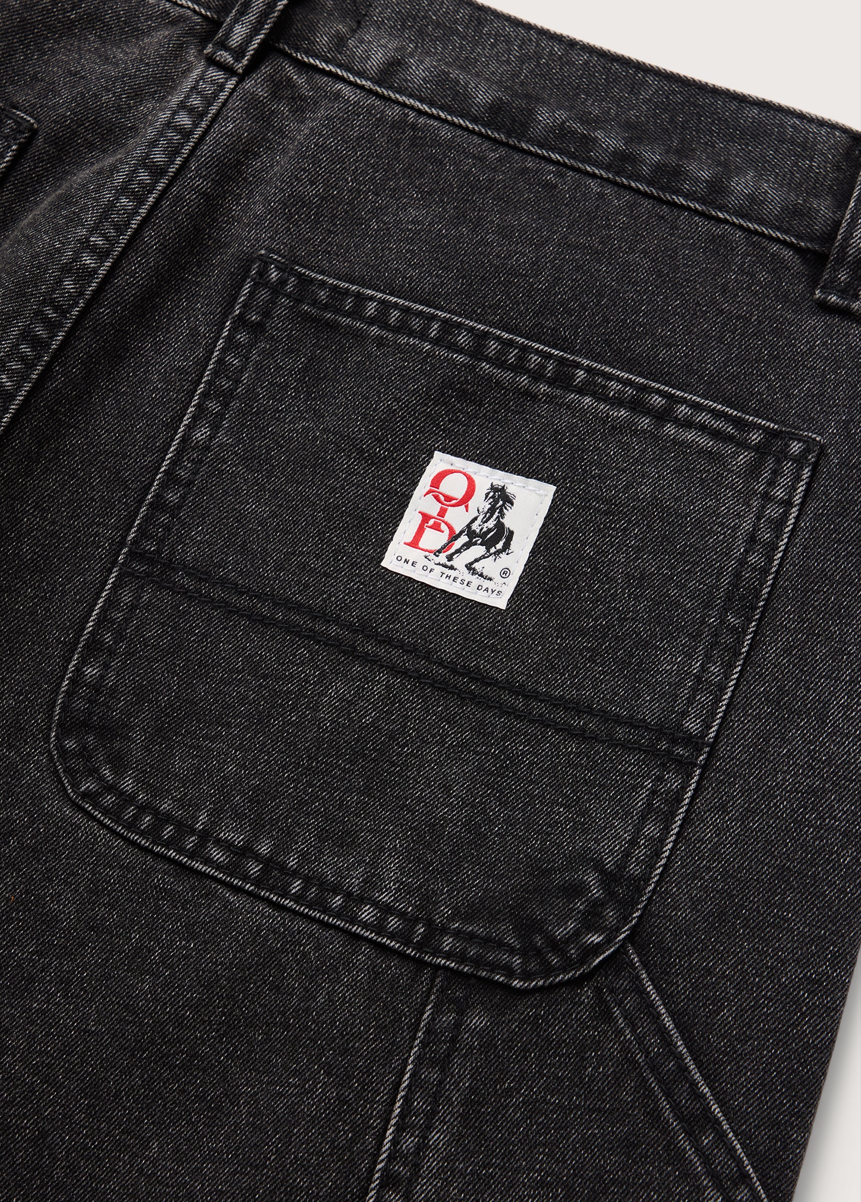 Denim Painter Shorts | Washed Black - Image 4