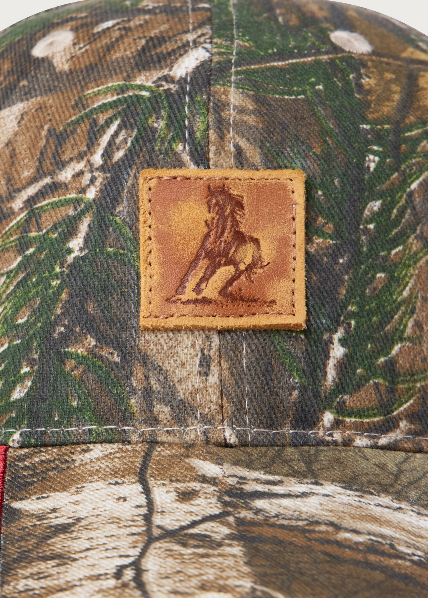 Leather Running Horse Trucker Hat | Camo - Image 3