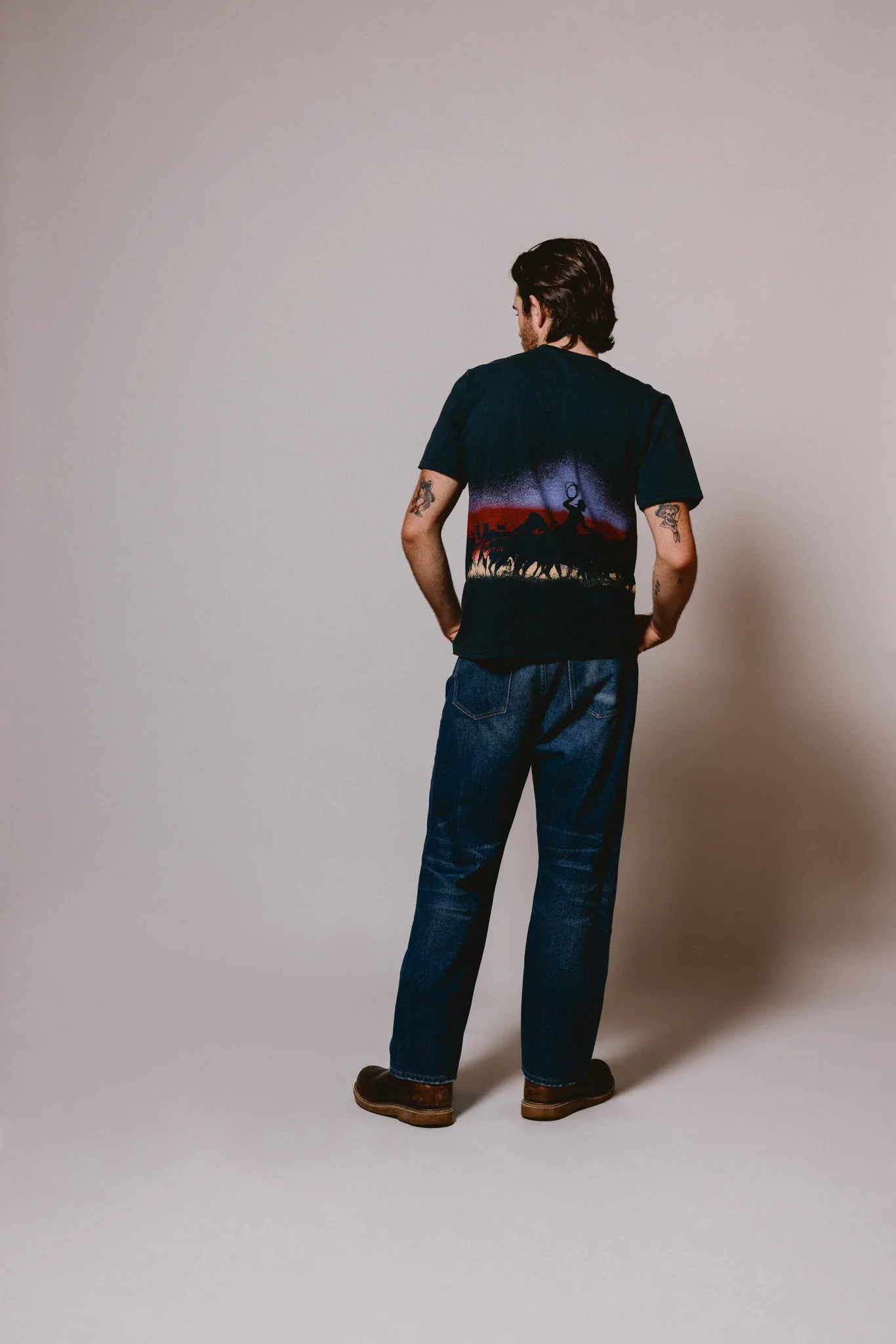Driftin' Back T-Shirt - Dusk | Hard Washed Black - Image 6