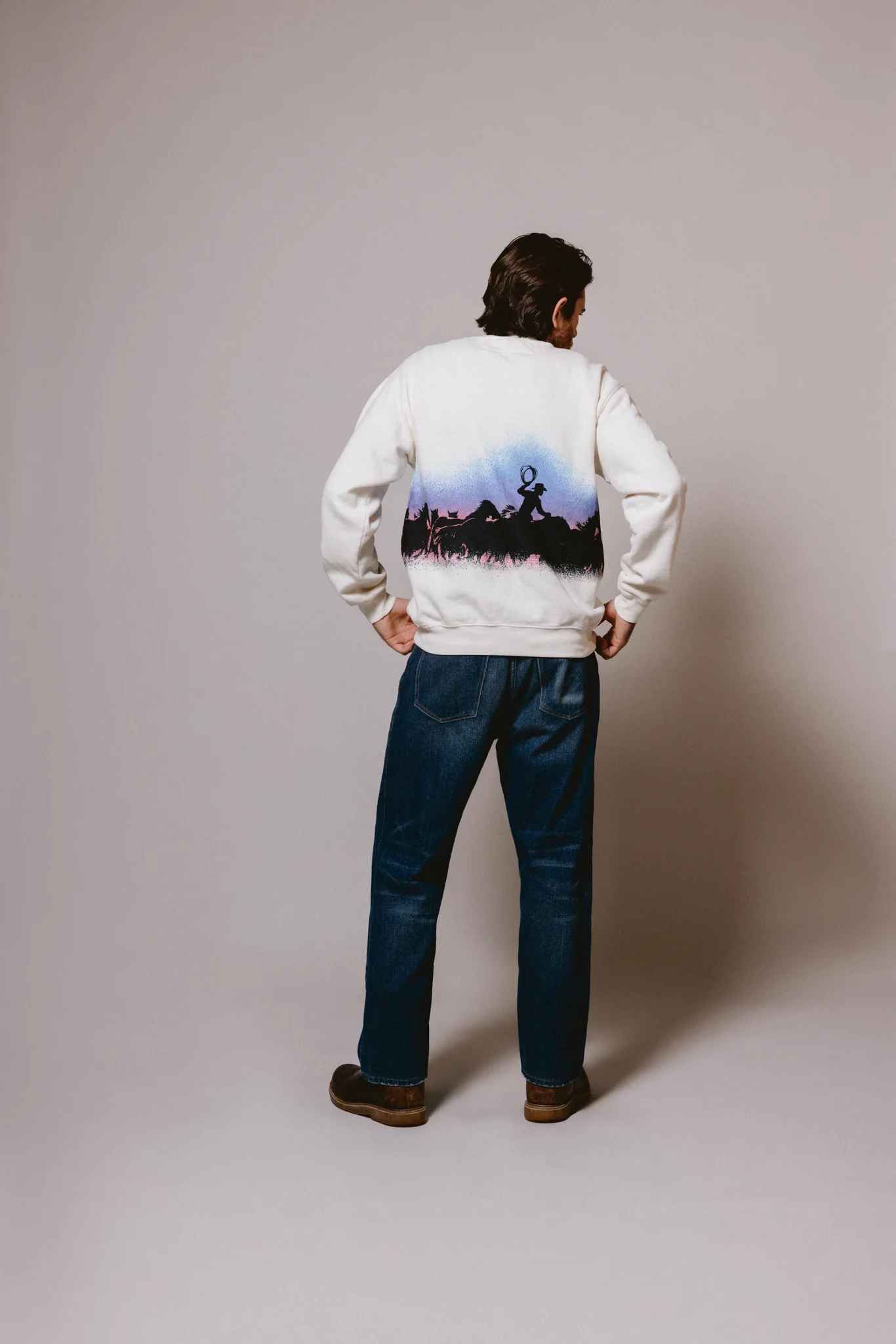Drifting A Blue Hooded Sweatshirt | Bone - Image 8