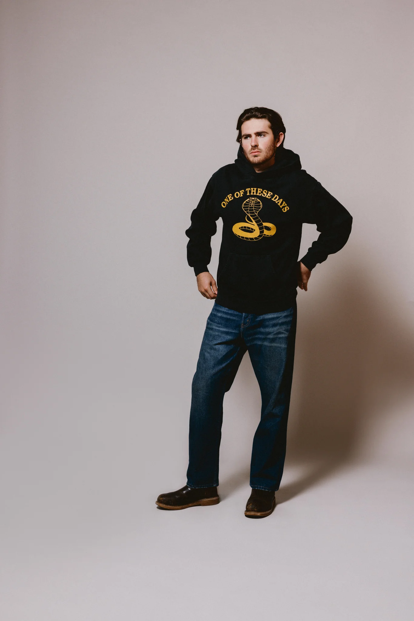 Cobra Hooded Sweatshirt | Washed Black - Image 3