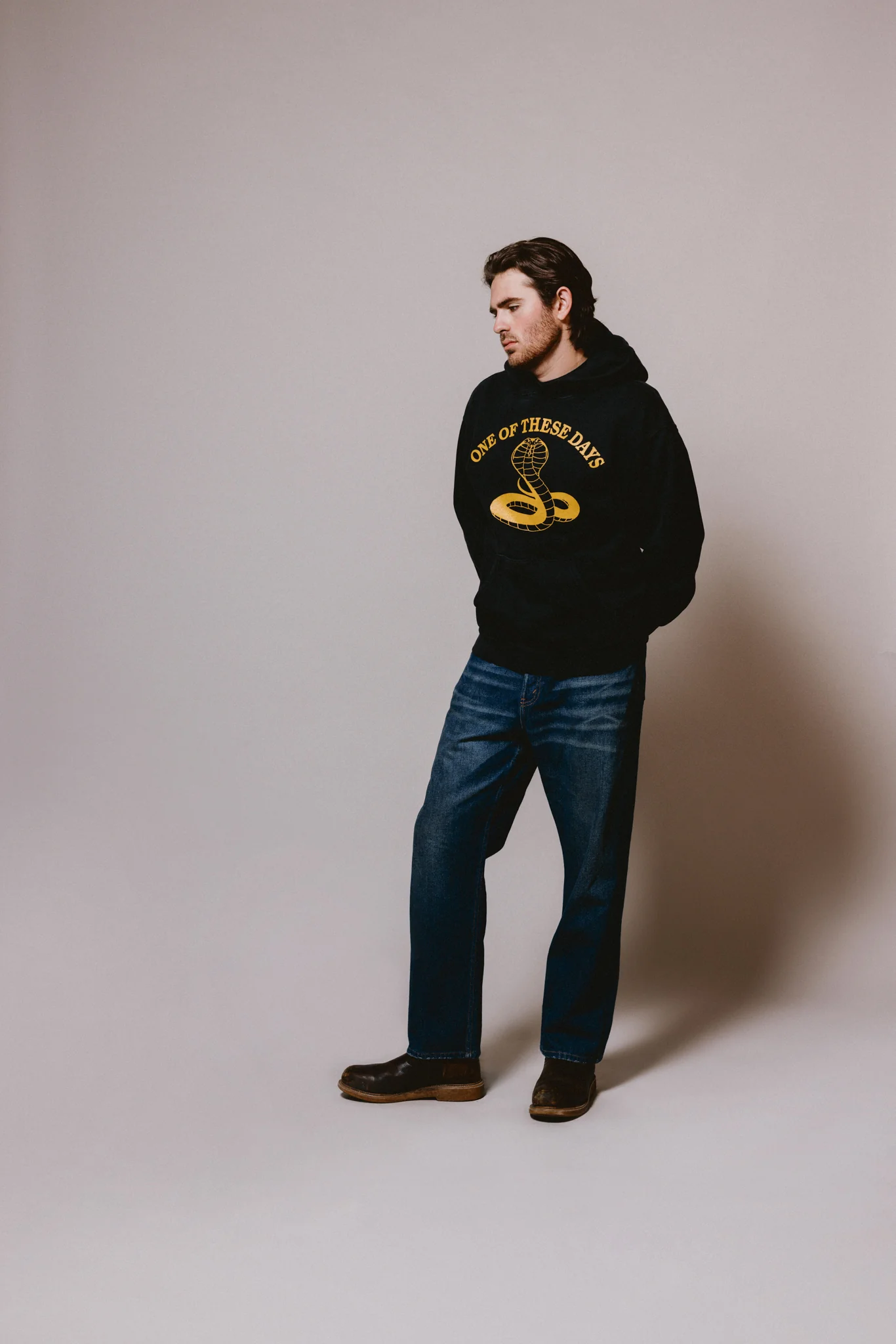 Cobra Hooded Sweatshirt | Washed Black - Image 4