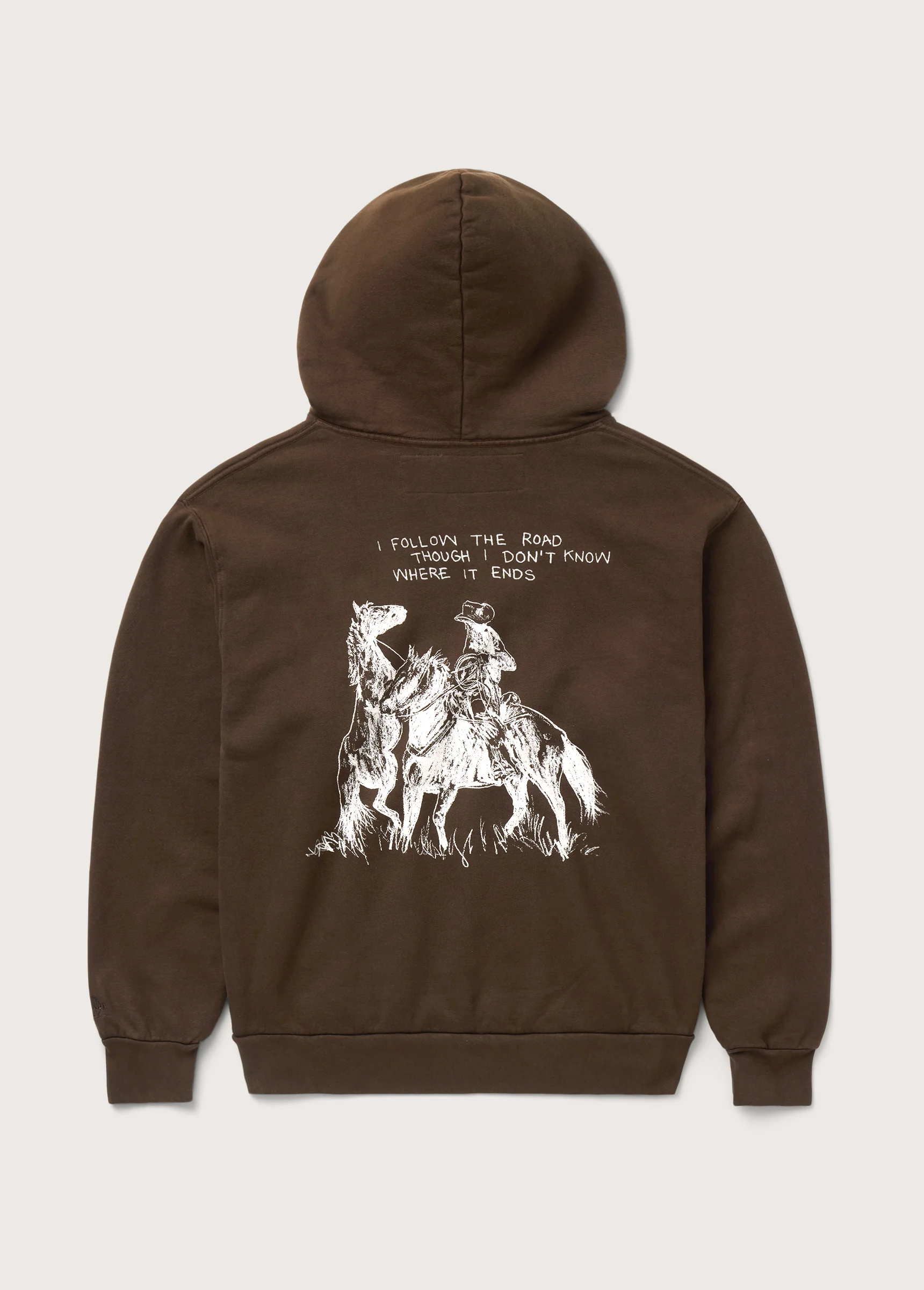 Follow The Road Hooded Sweatshirt | Dark Brown - Image 2