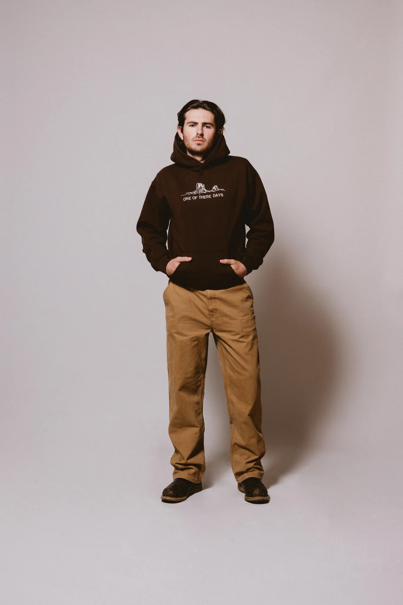 Follow The Road Hooded Sweatshirt | Dark Brown - Image 5