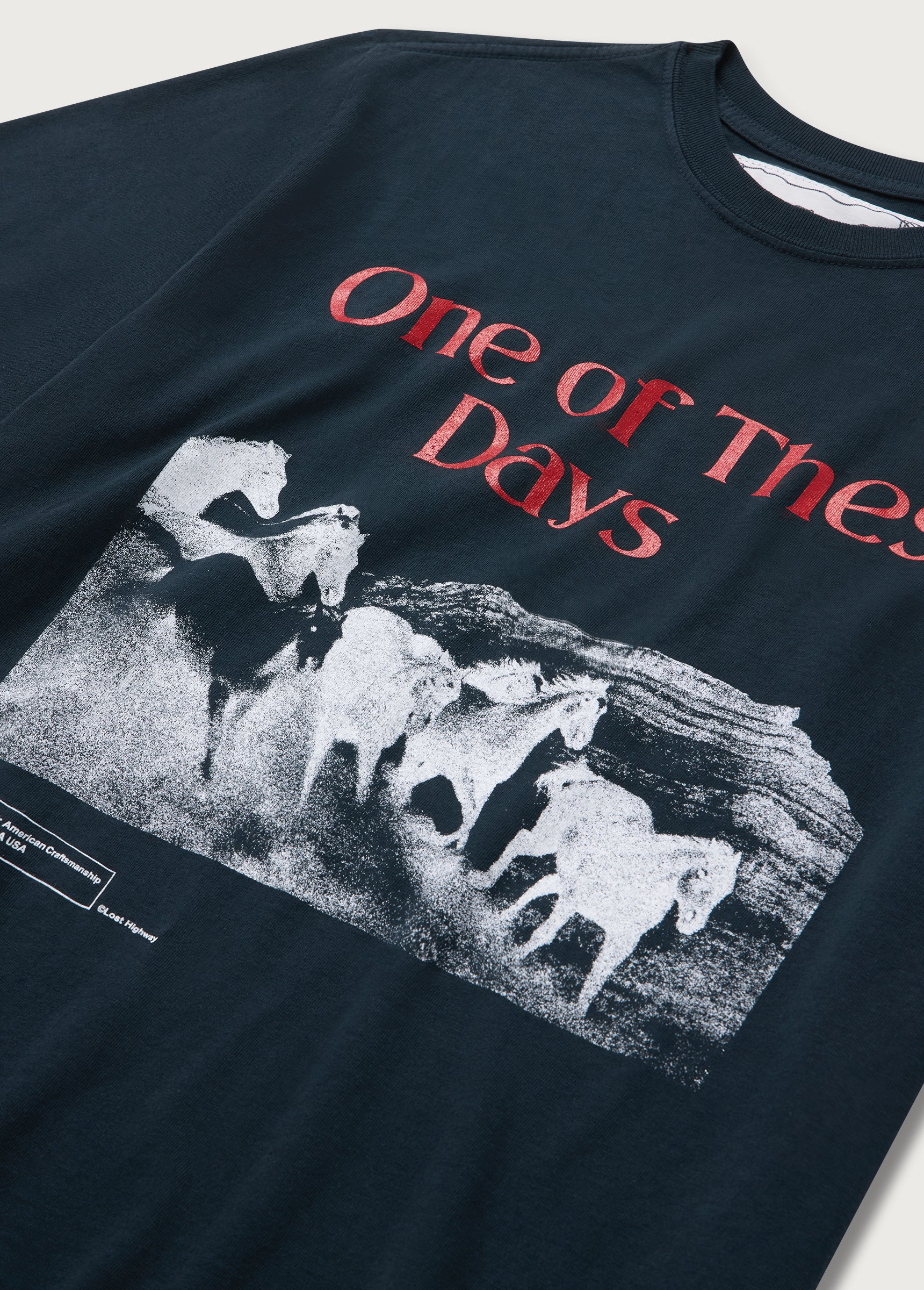 Glad You're Here With Me Tee | Hard Washed Black - Image 3