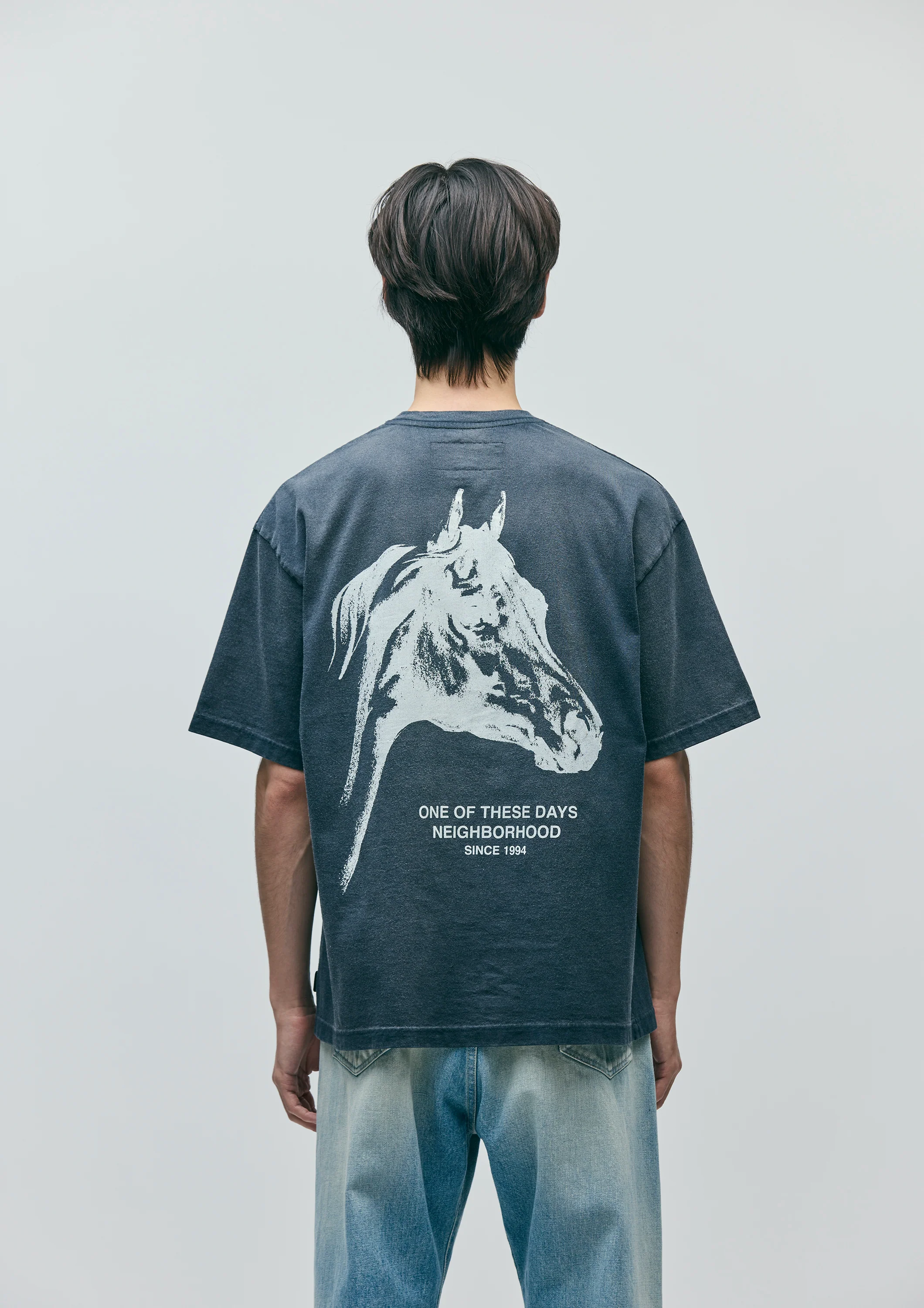 NBHD/OTD - Horse Head Tee | Sun Faded Black - Image 4