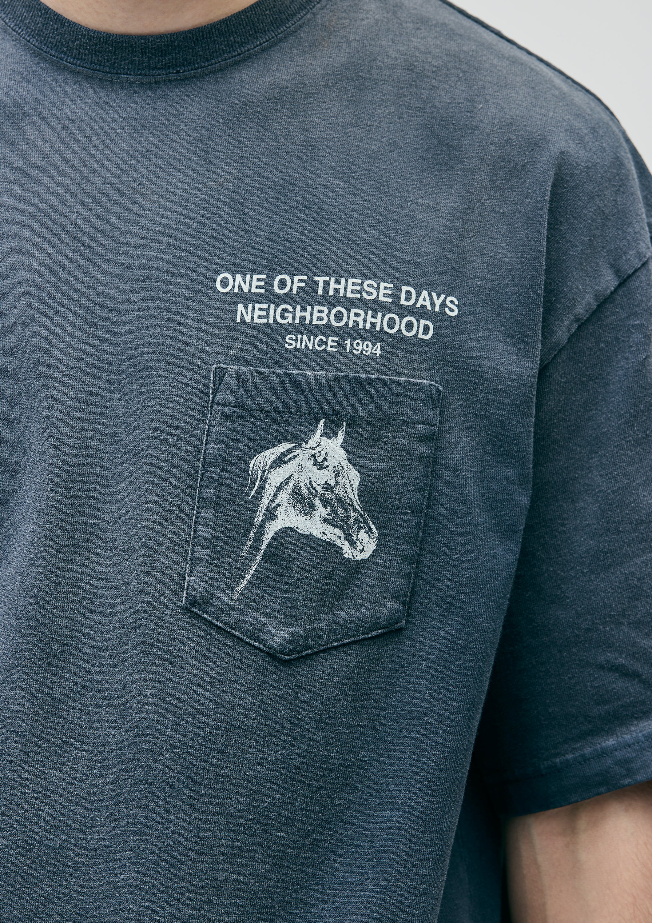 NBHD/OTD - Horse Head Tee | Sun Faded Black - Image 5