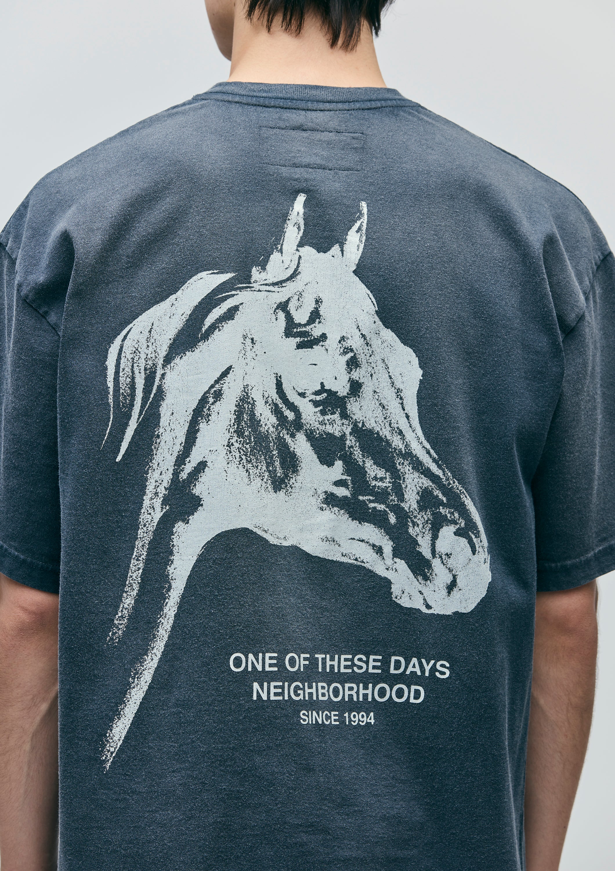 NBHD/OTD - Horse Head Tee | Sun Faded Black - Image 7