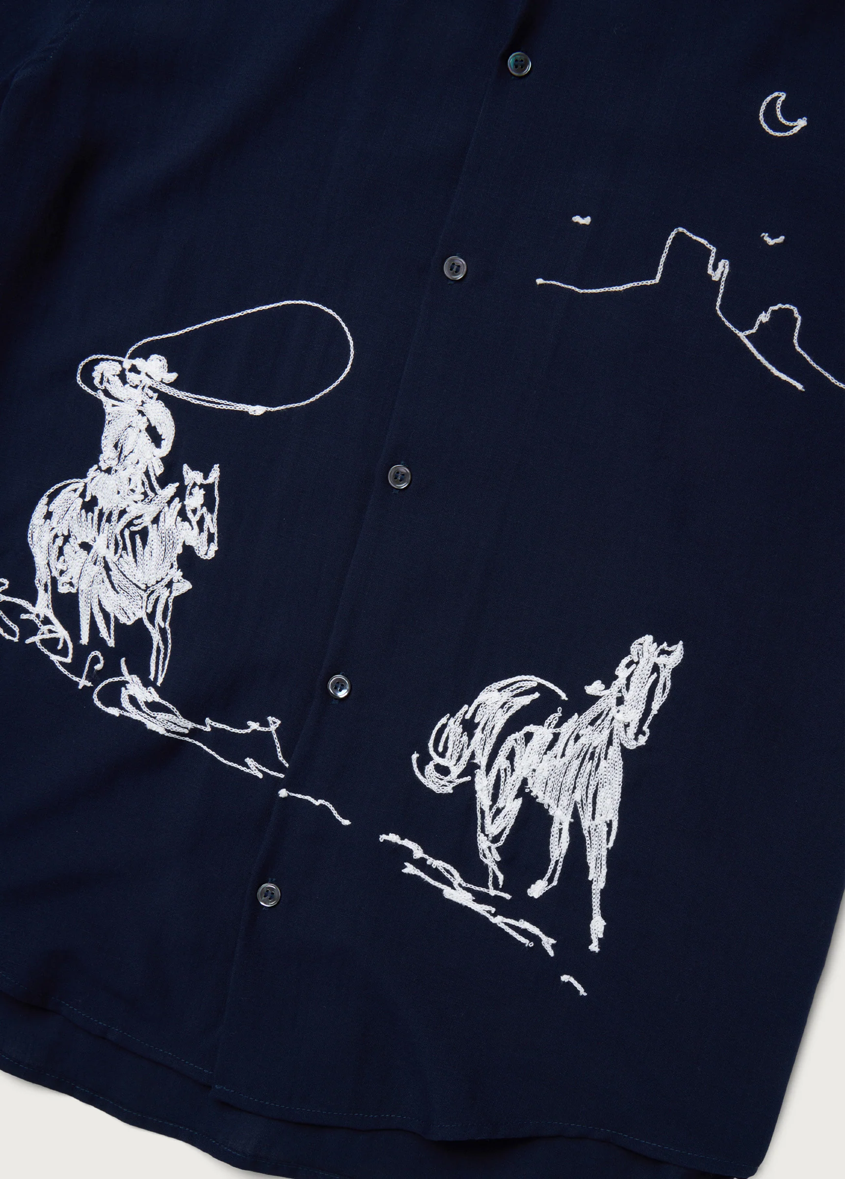 Into The Distance Camp Shirt | Navy - Image 3