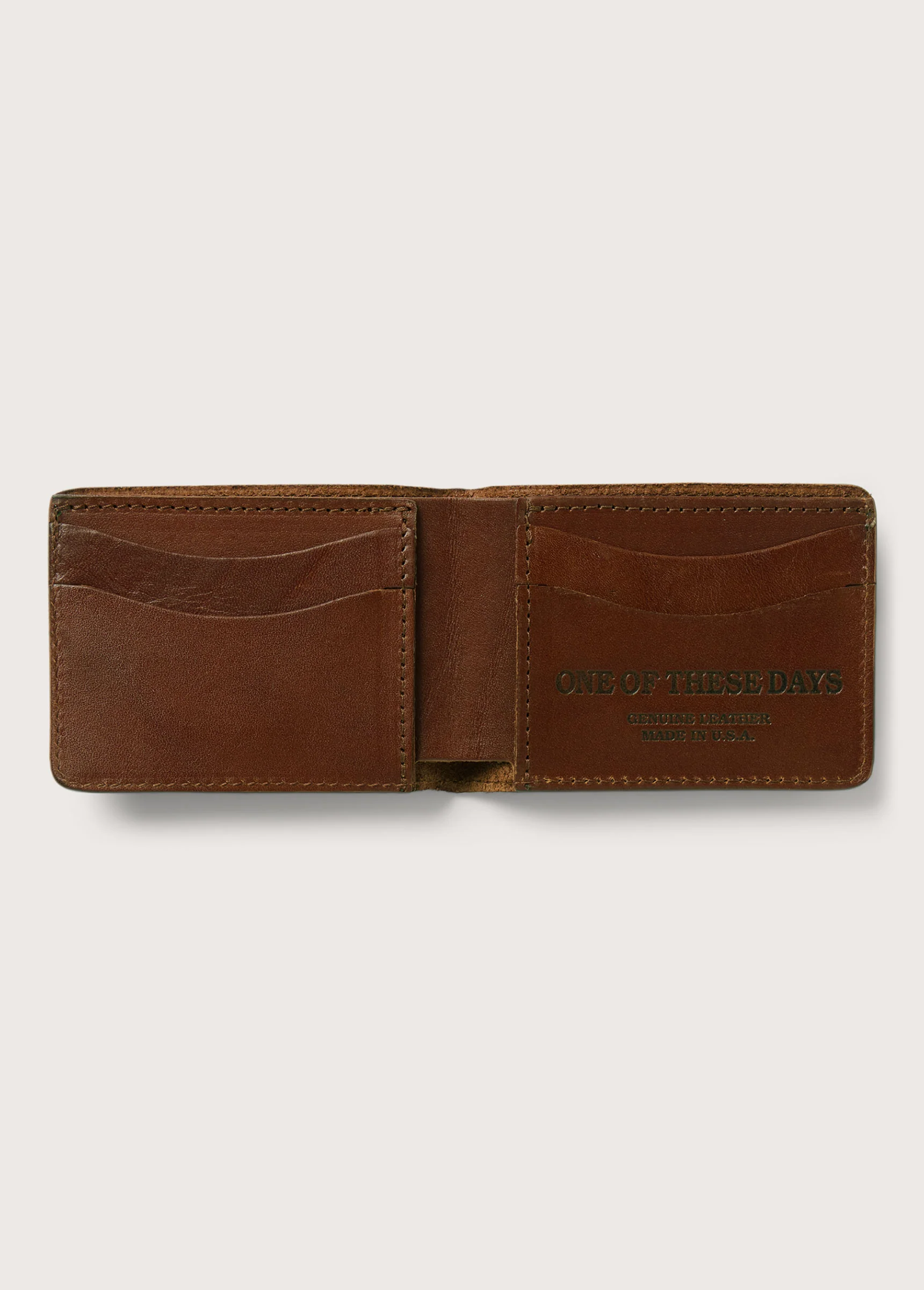 Just For A Moment Leather Bi Fold Wallet USA | Brown - Image 3