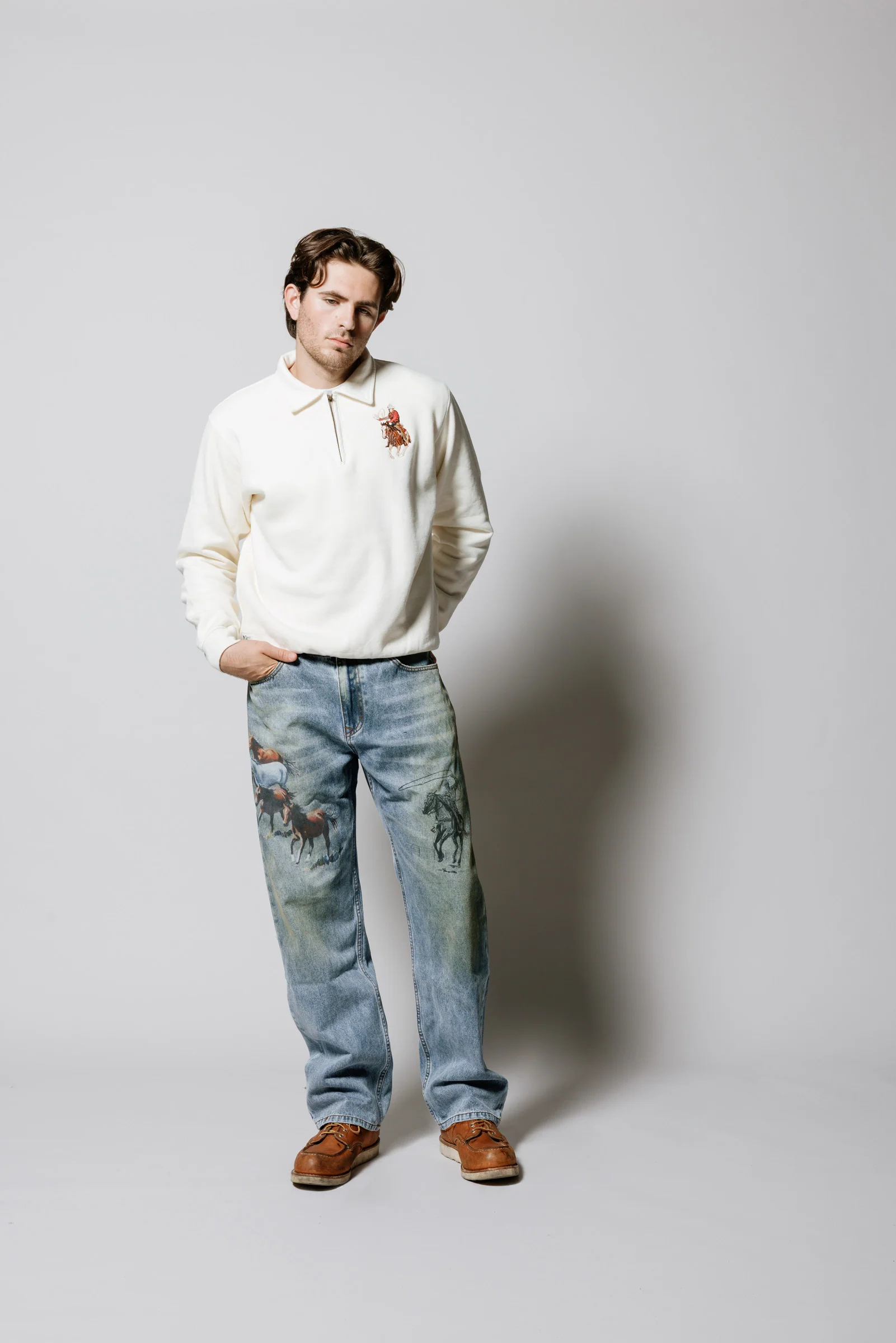 Lasso Sport Quarter Zip | Bone - Image 4