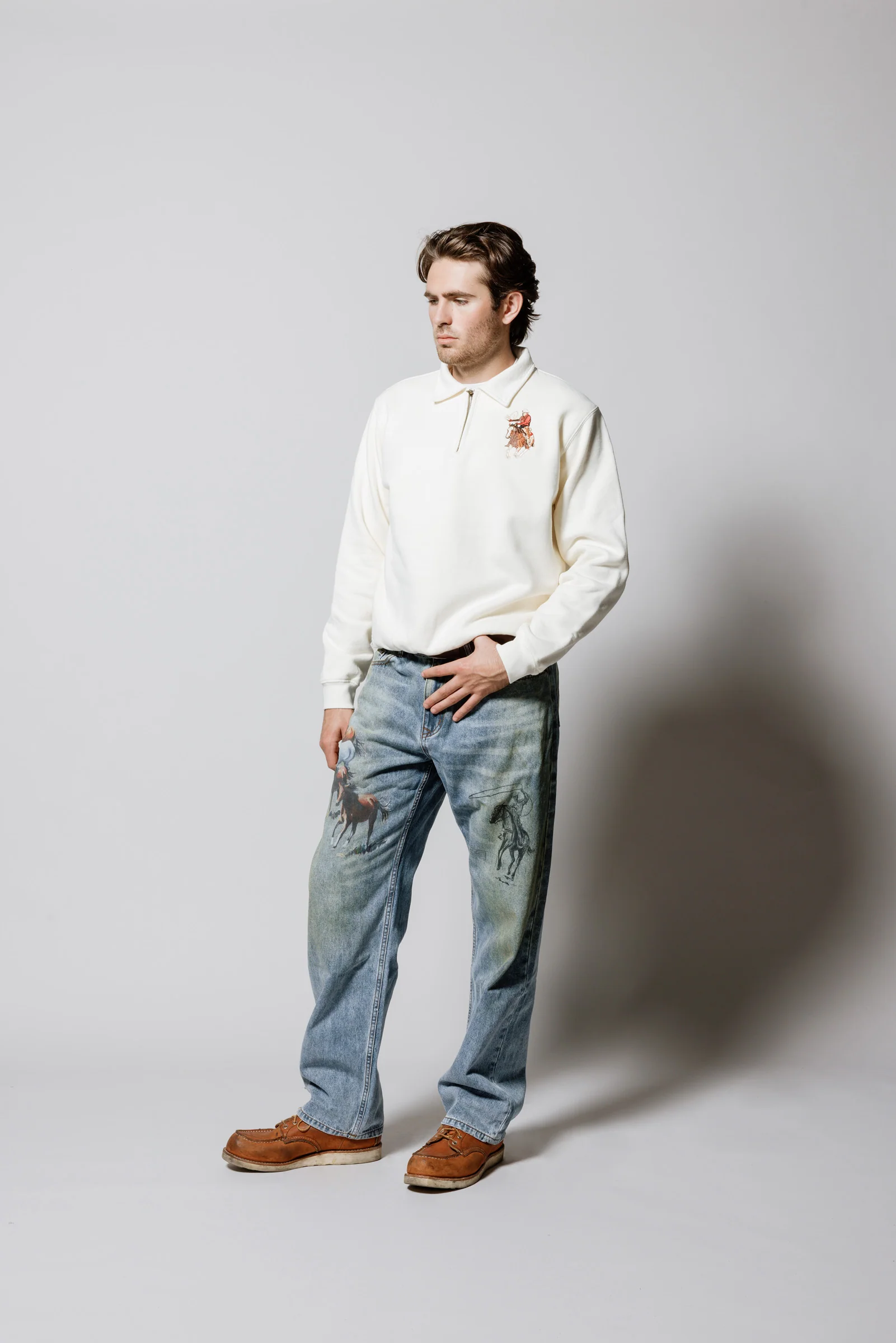 Lasso Sport Quarter Zip | Bone - Image 5
