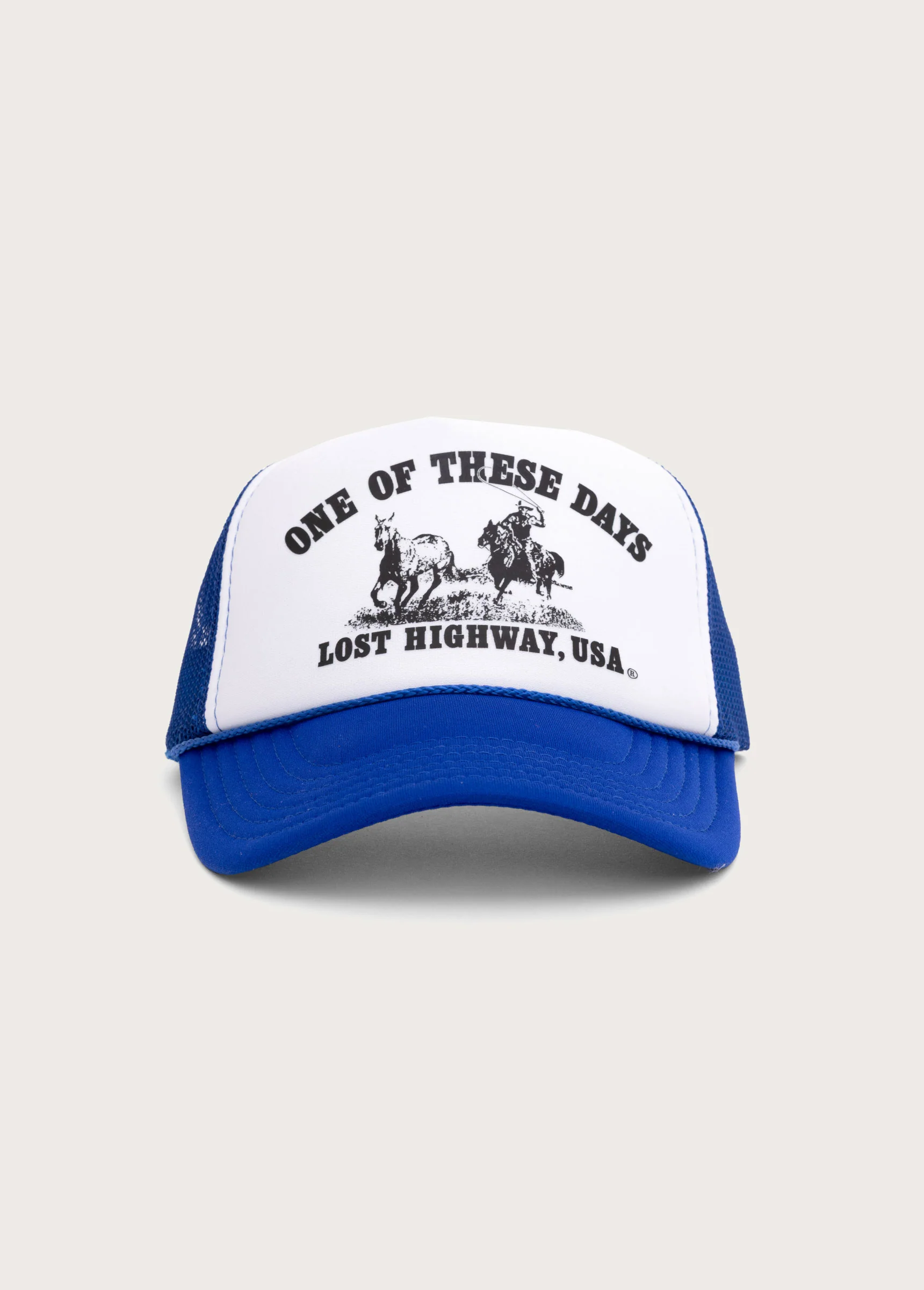 Lost Highway Foam Trucker Hat | Royal Blue White