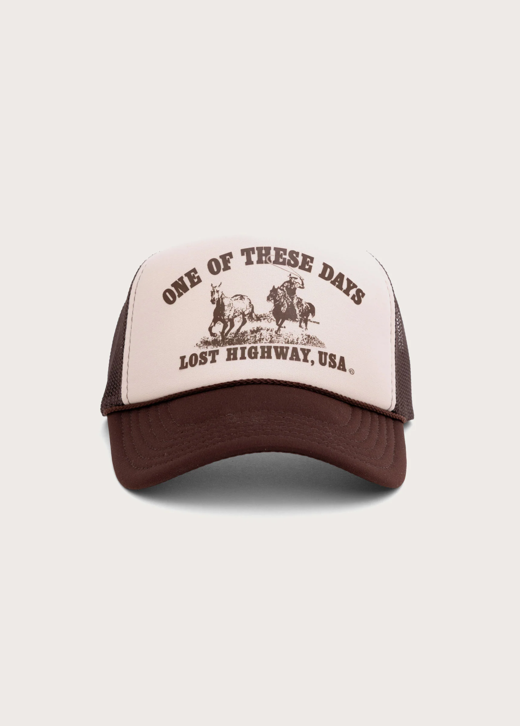 Lost Highway Foam Trucker Hat | Tan Brown
