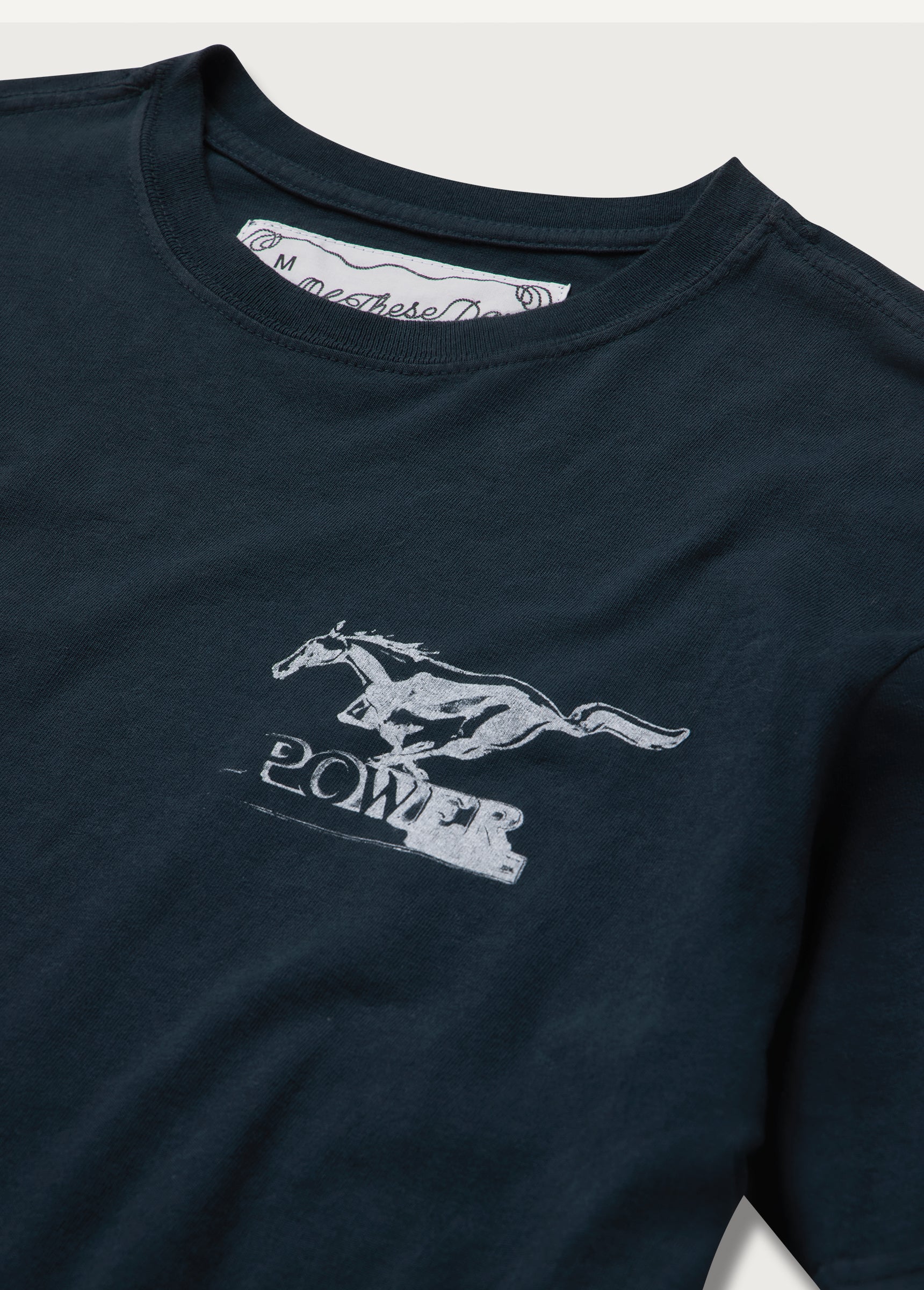Mustang Cross Tee | Hard Washed Black - Image 3