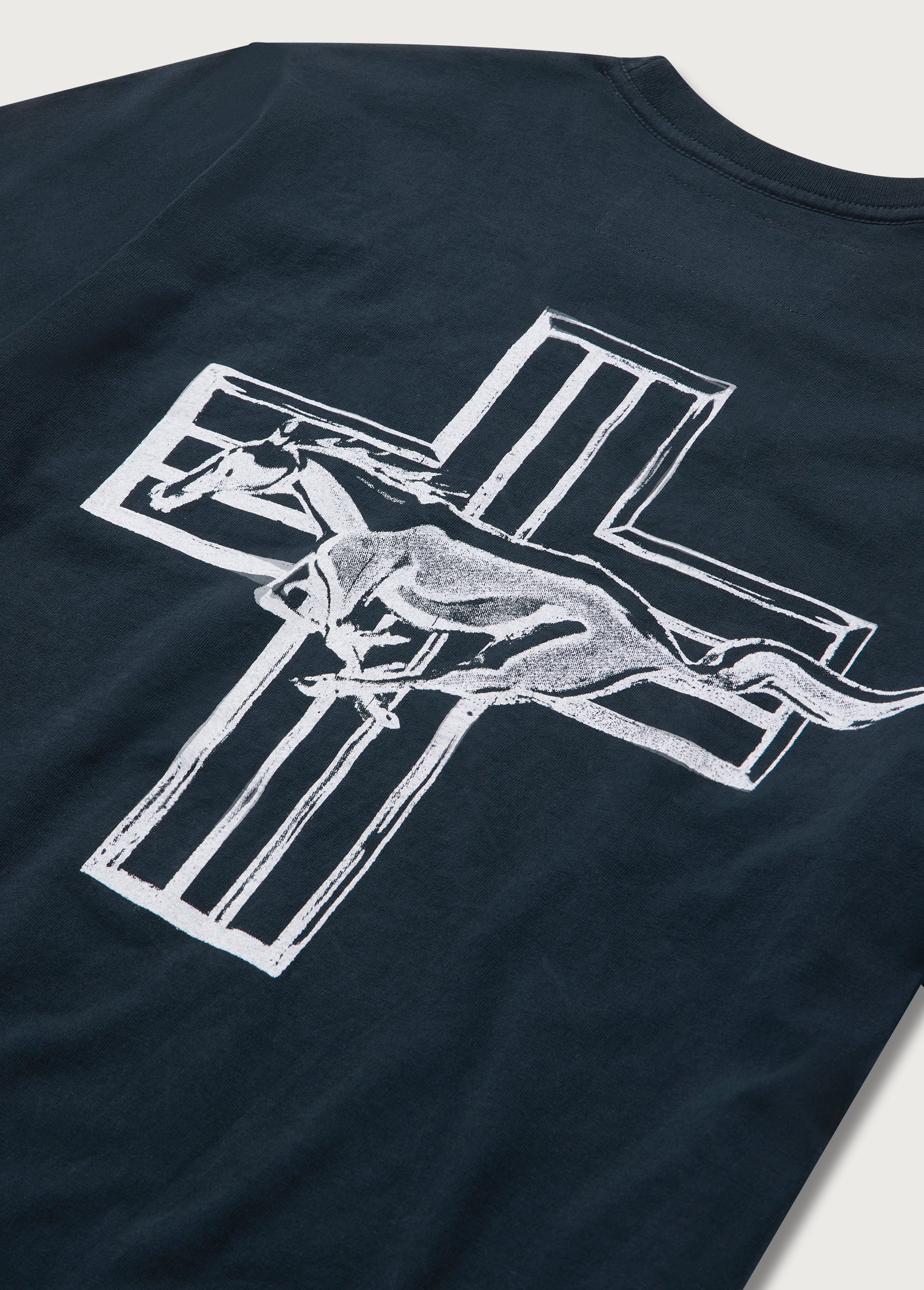 Mustang Cross Tee | Hard Washed Black - Image 4