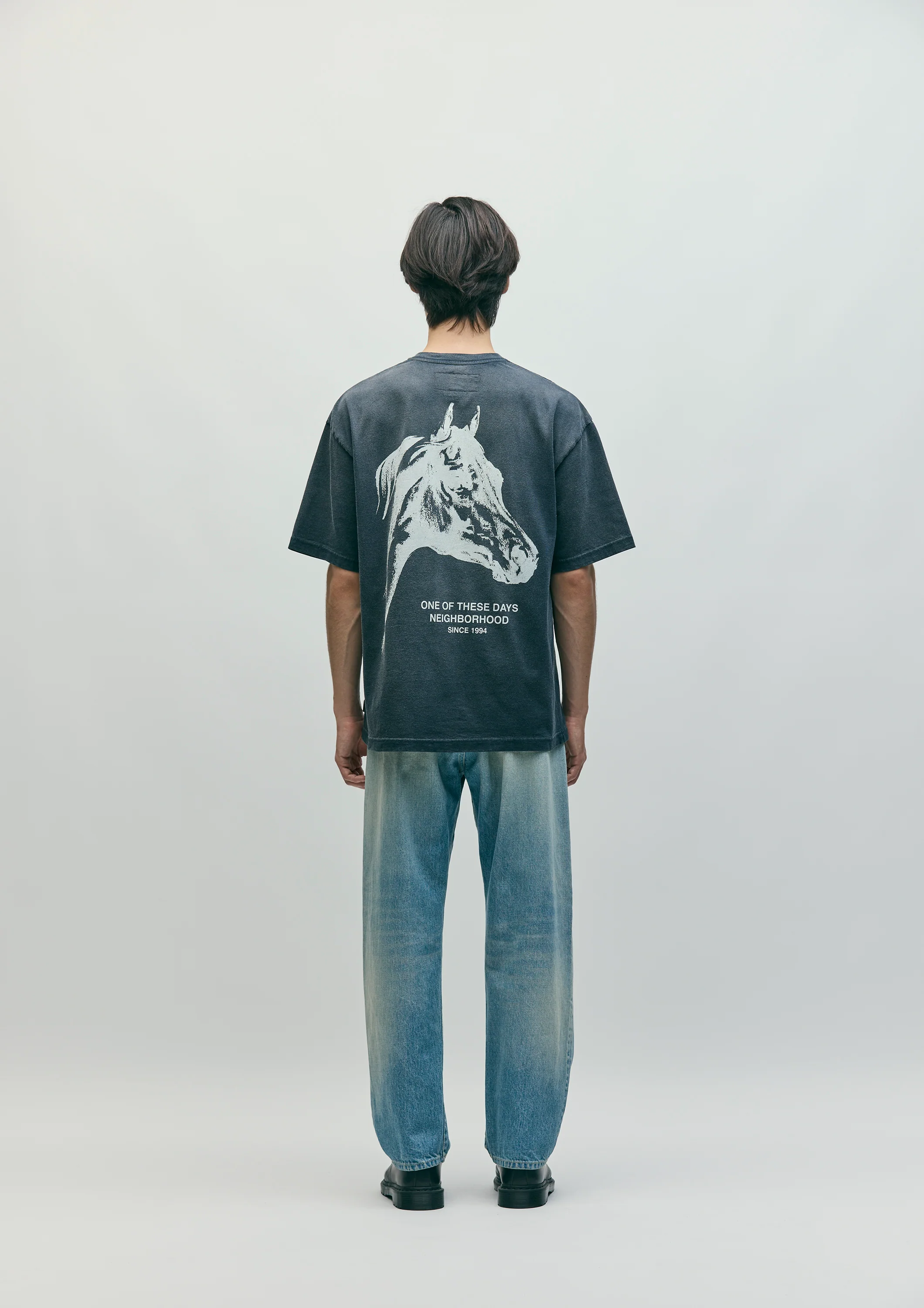 NBHD/OTD - On The Road Again Denim Pant | All Over Charcoal Drawing - Image 4