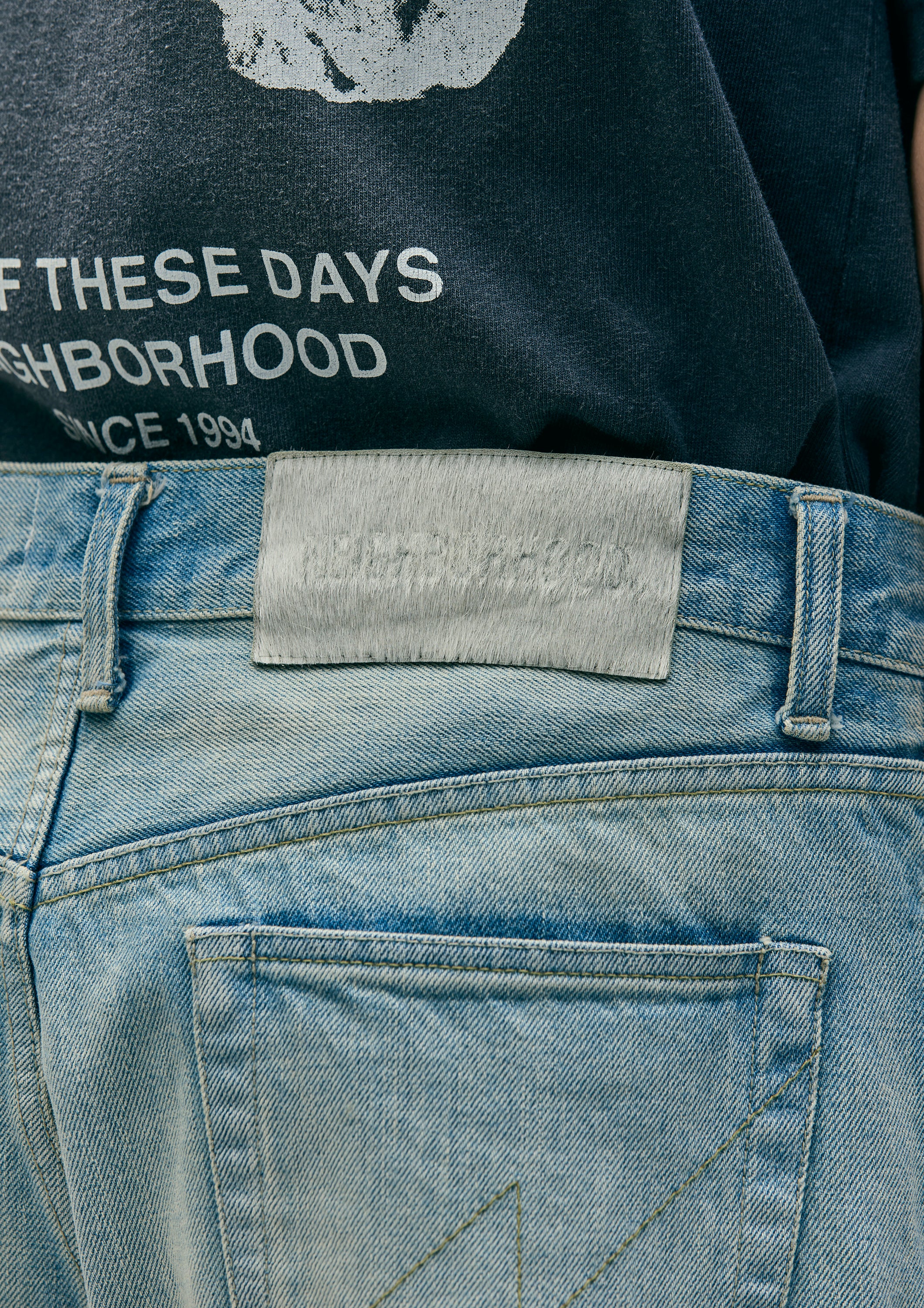 NBHD/OTD - On The Road Again Denim Pant | All Over Charcoal Drawing - Image 7