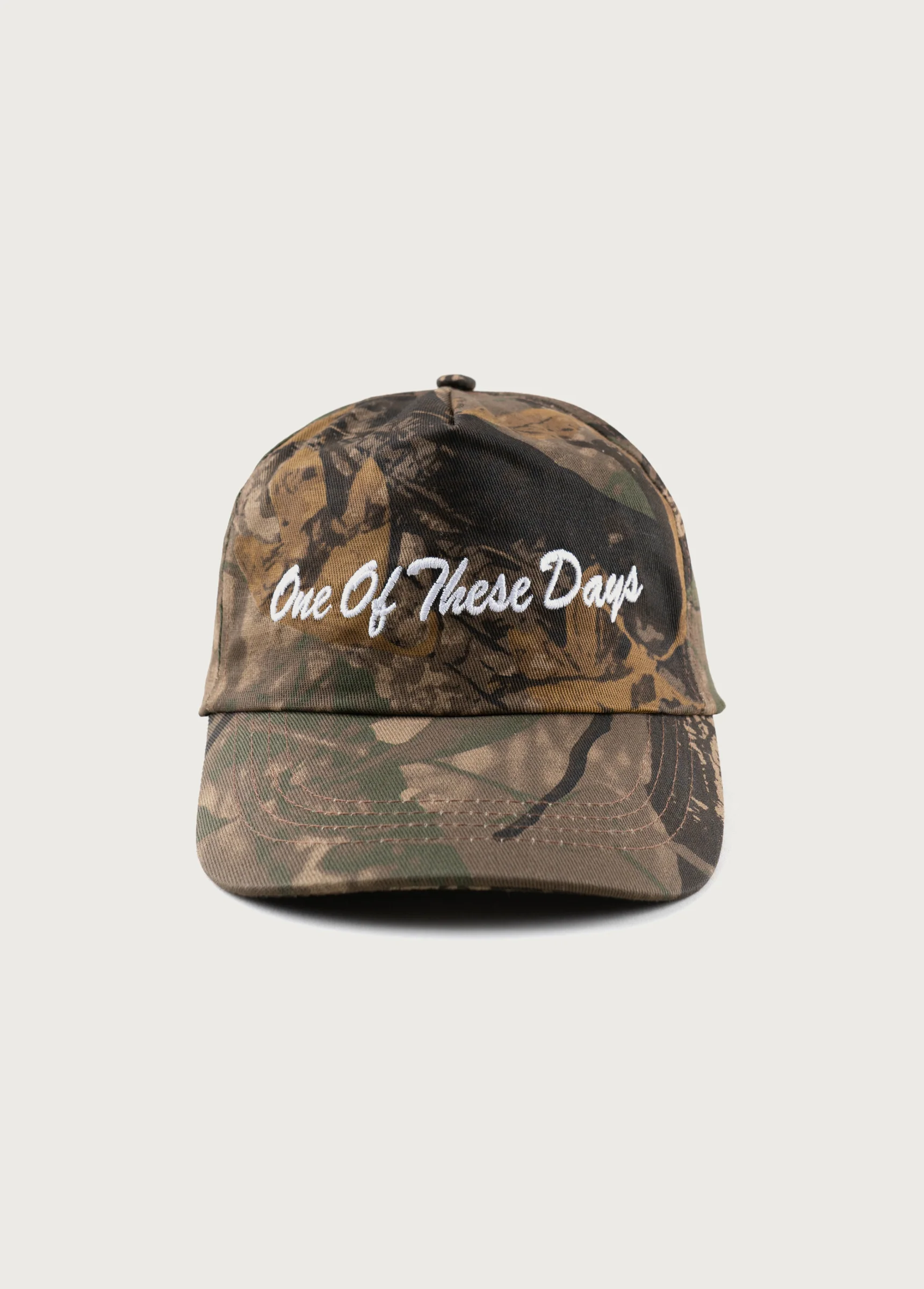 One of These Days Brush Script Hat | Camo