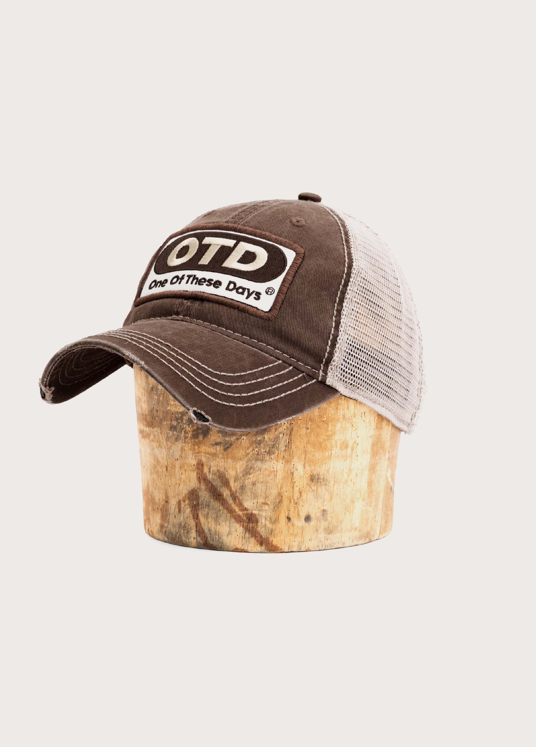 OTD Distressed Canvas Trucker Hat | Brown - Image 2