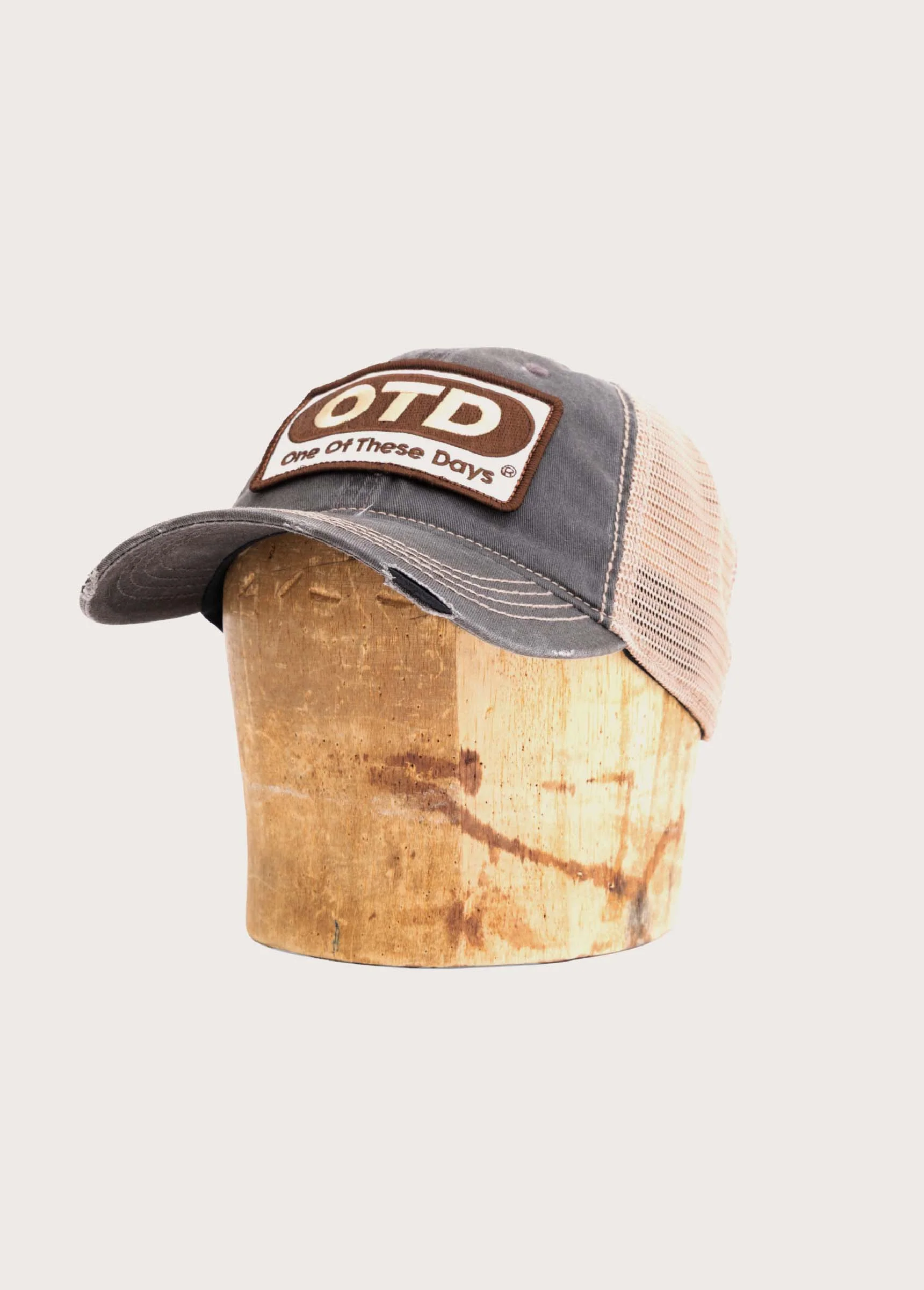 OTD Distressed Canvas Trucker Hat | Charcoal - Image 2