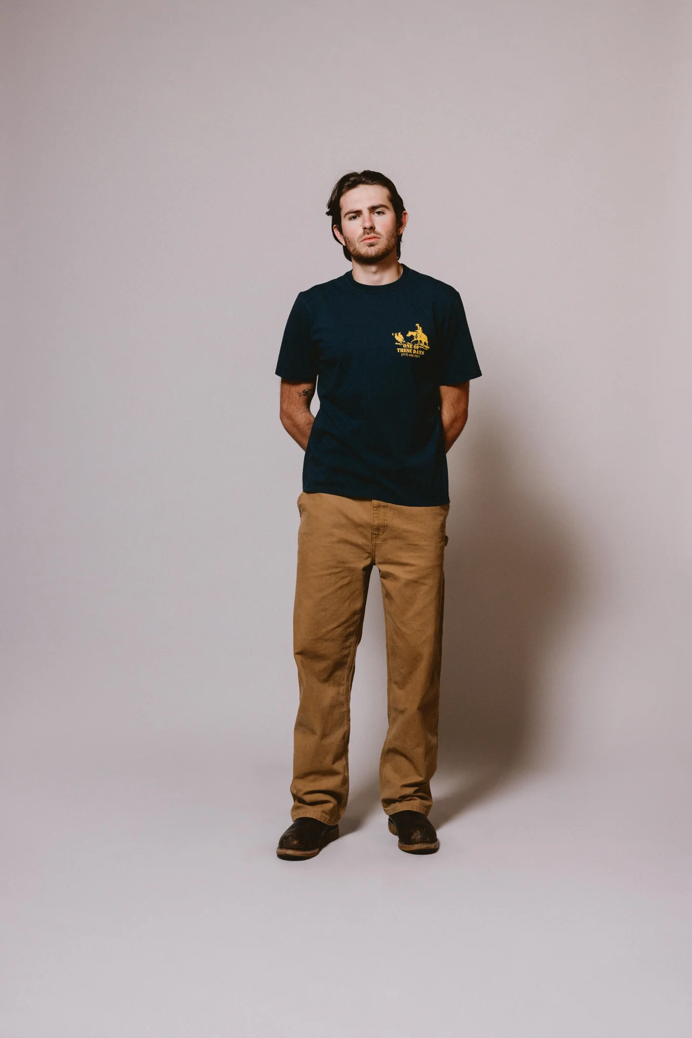 Round Up T-Shirt | Washed Black - Image 5