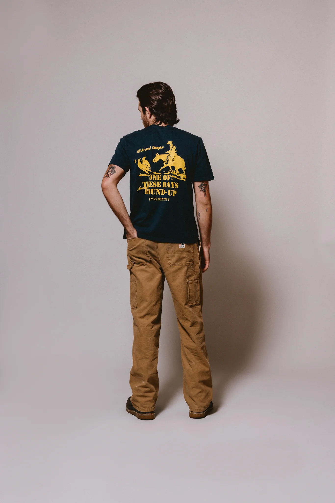 Round Up T-Shirt | Washed Black - Image 7