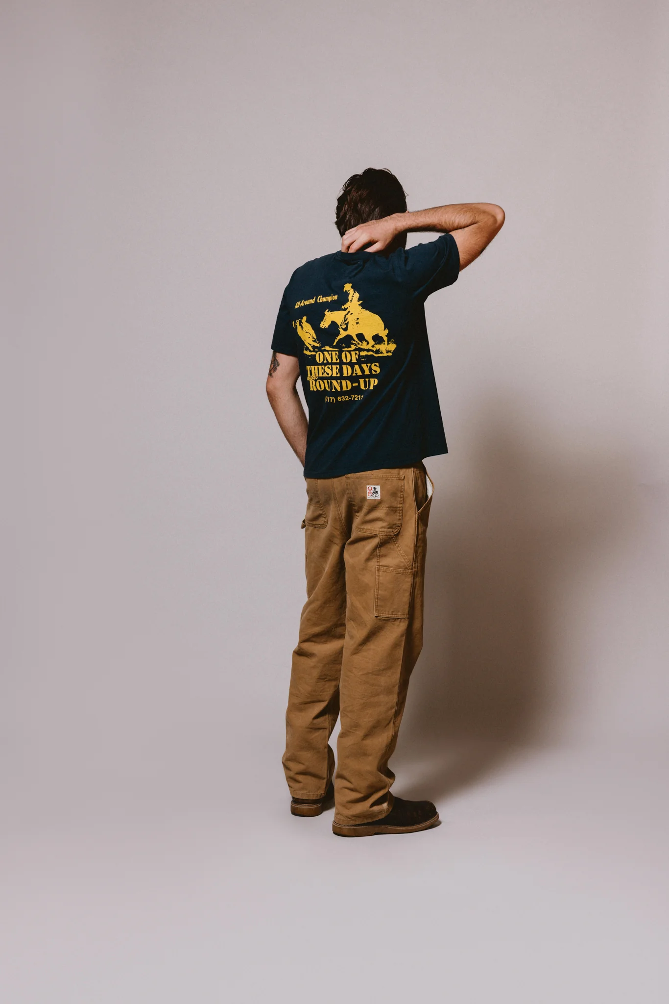 Round Up T-Shirt | Washed Black - Image 8