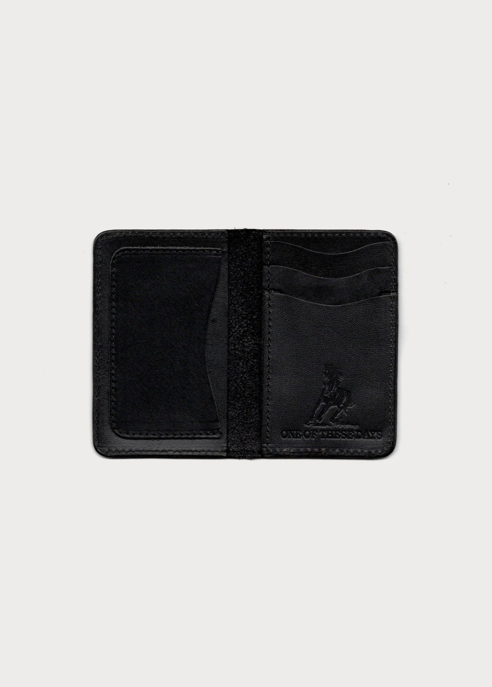 Running Horse Logo Leather Card Holder | Black - Image 2